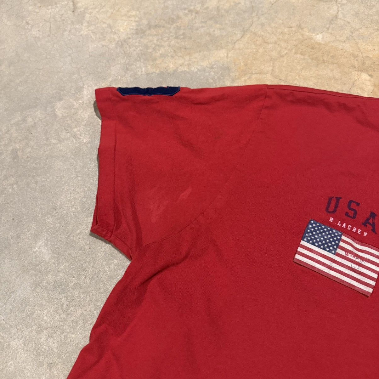 Polo Ralph Lauren Vtg 2000s Polo Ralph Lauren USA Pony Patch Tee Chief Keef Size US XXL / EU 58 / 5 - 4 Thumbnail
