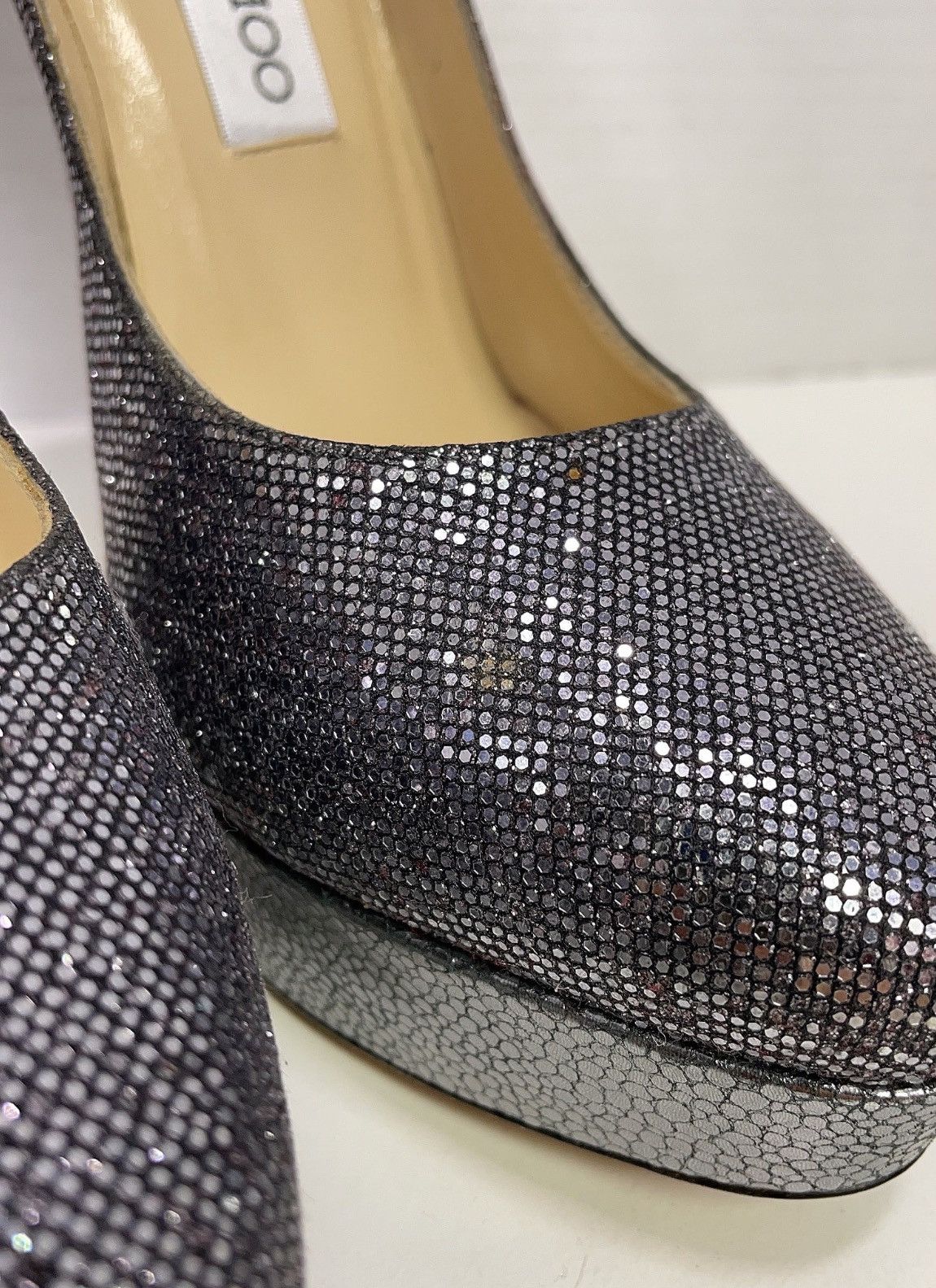 Jimmy Choo Jimmy Choo Metallic Silver Pumps - Sz EU 38.5 Size US 8.5 / IT 38.5 - 6 Thumbnail
