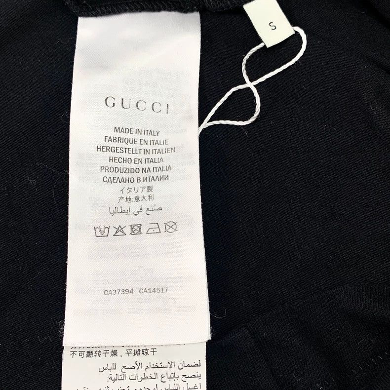 Gucci Gucci Black logo letter embroidery cotton round-neck short- Size US S / EU 44-46 / 1 - 7 Thumbnail