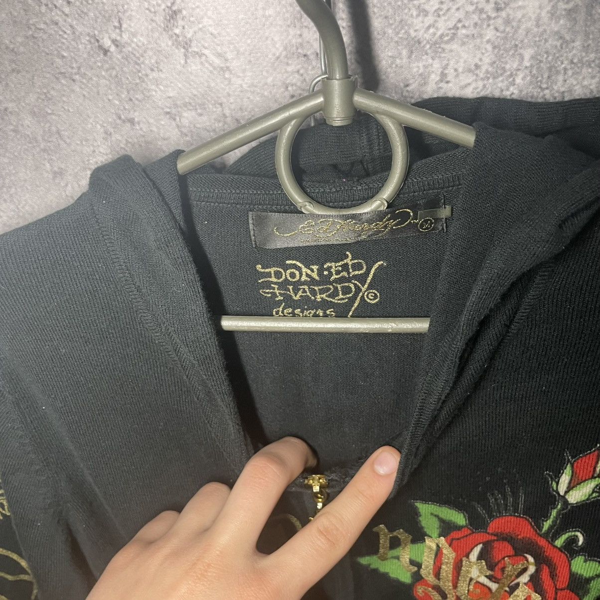 Christian Audigier × Ed Hardy × Vintage Vintage Ed Hardy by Christian Audigier Hoodie Y2K Size M / US 6-8 / IT 42-44 - 3 Thumbnail