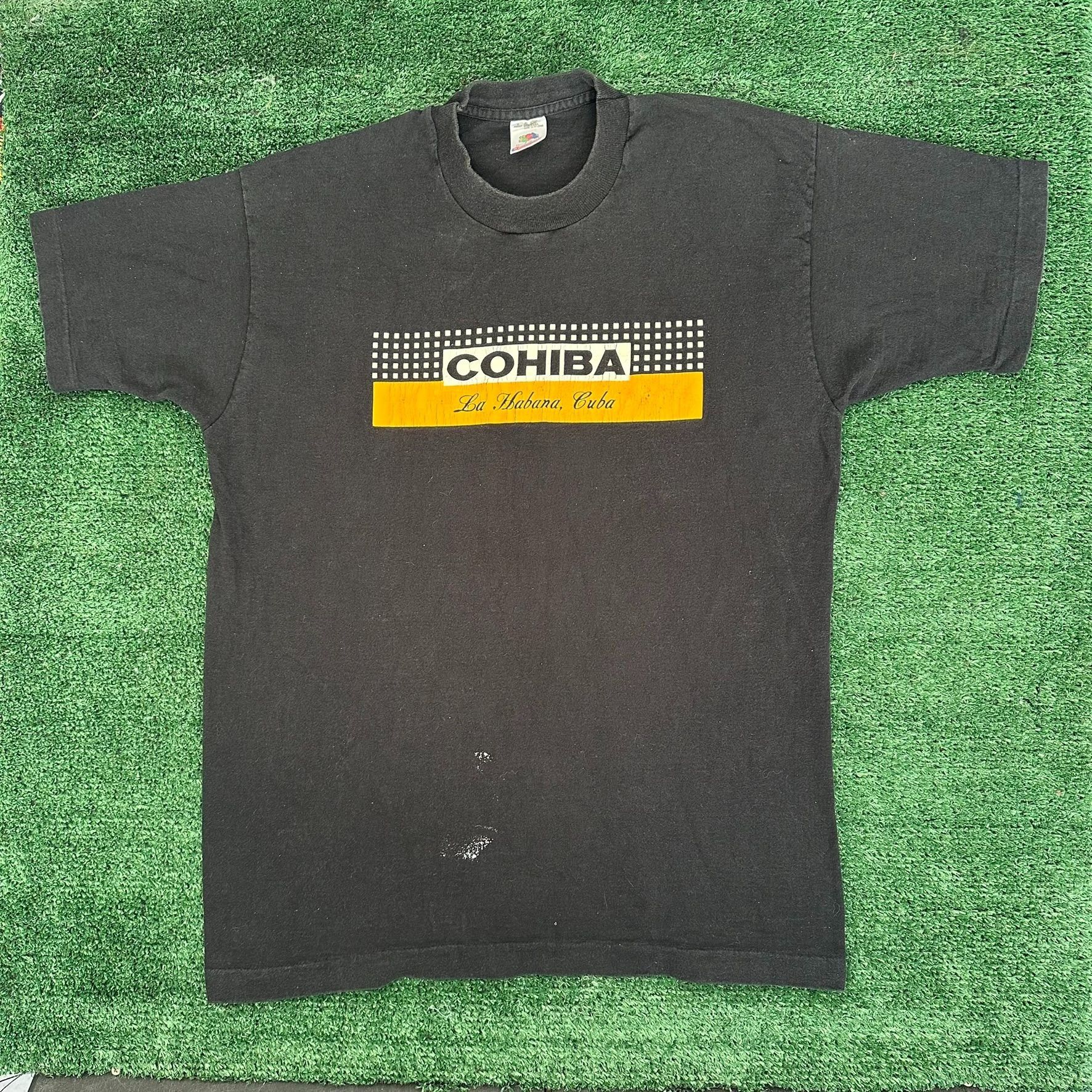 Fruit Of The Loom Vintage 90s Cohiba Habana Cuban Cigar T-Shirt Single Stitch Size US L / EU 52-54 / 3 - 1 Thumbnail