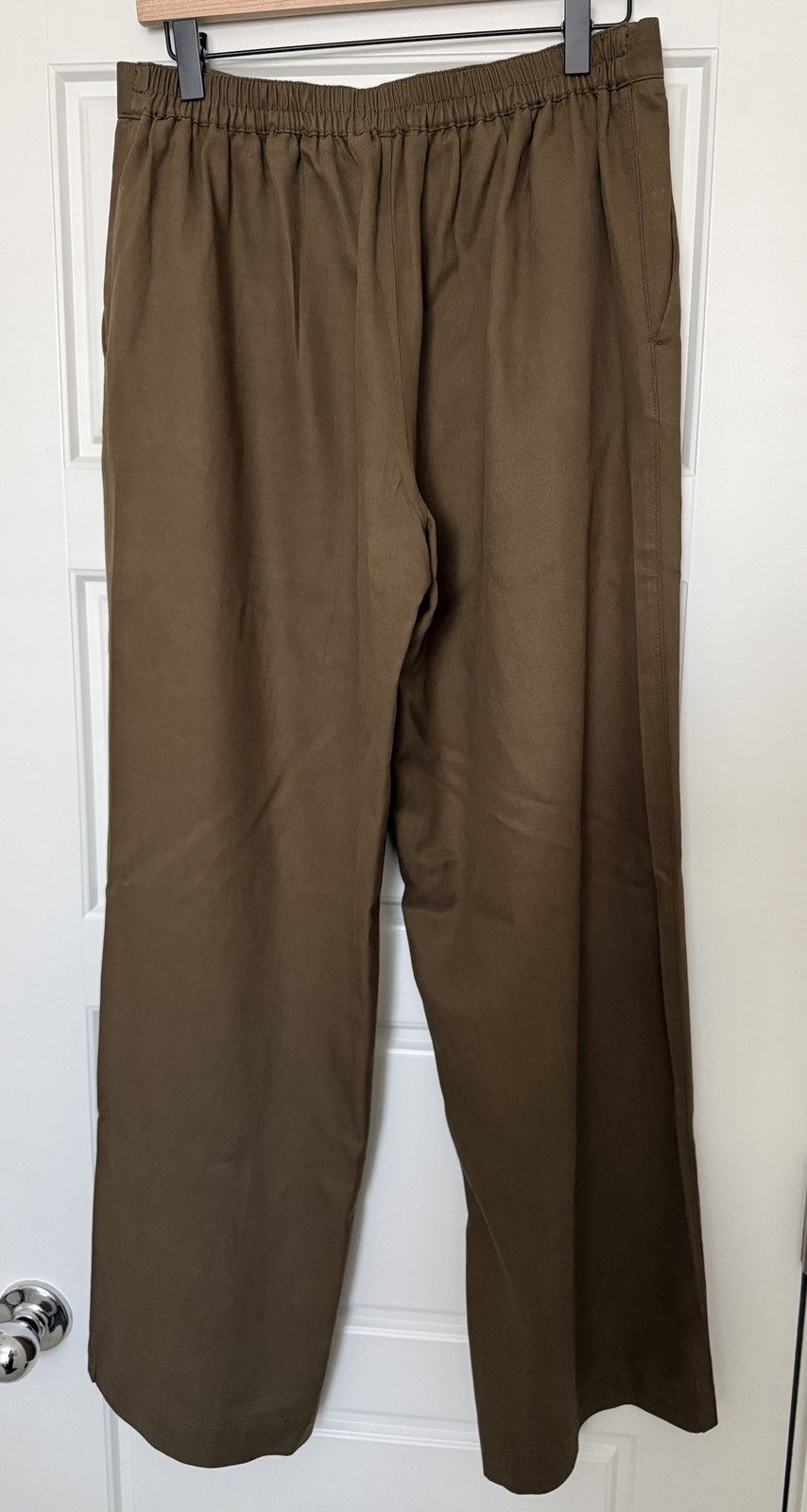 Madewell Madewell - The Easy Pull-On Linen Pant in Olive Size 30" / US 8 / IT 44 - 4 Thumbnail