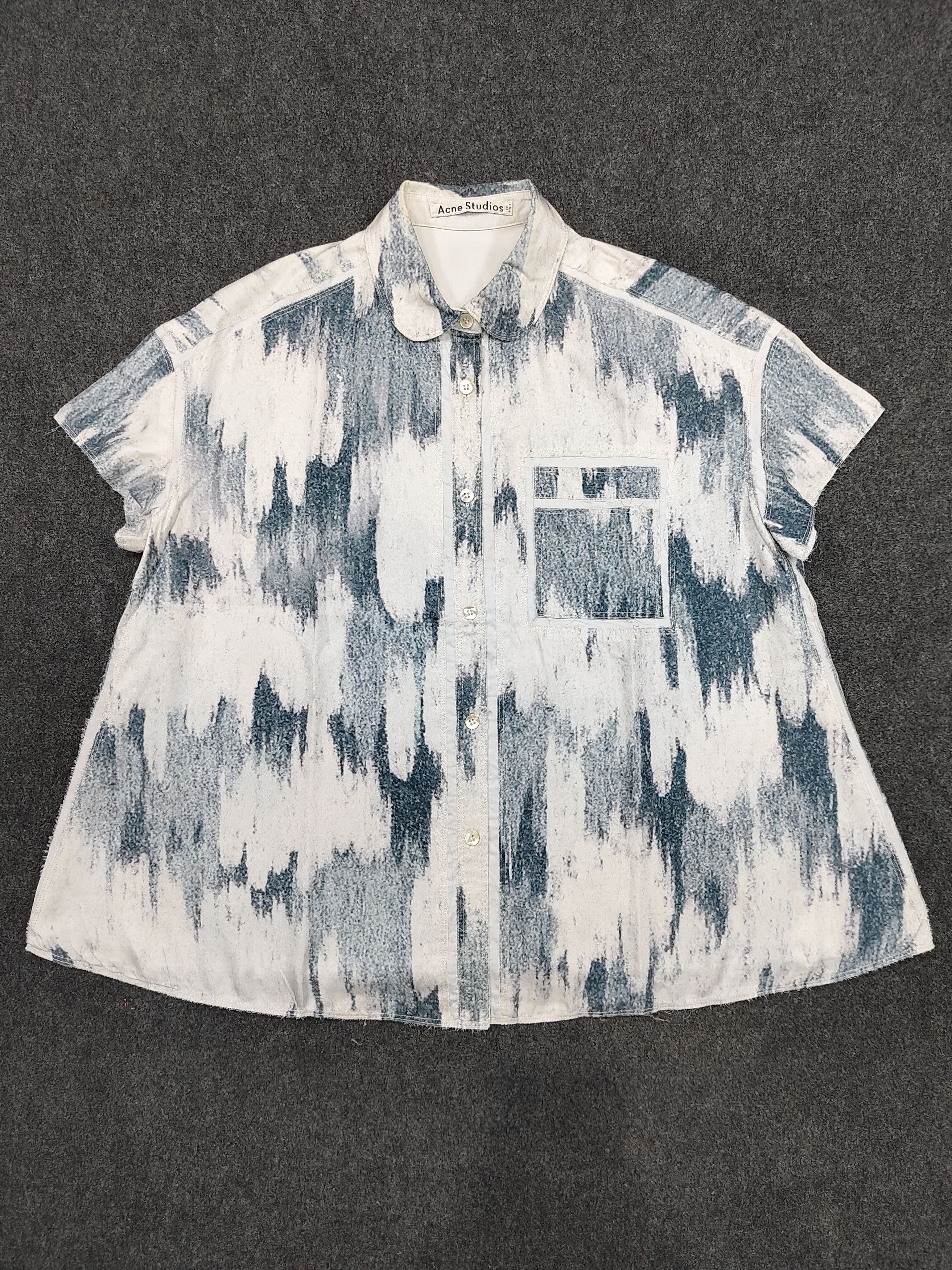 Acne Studios SS14 Acne Studios- Abstract Rogue Silk Patch Panel Shirt Size M / US 6-8 / IT 42-44 - 4 Thumbnail