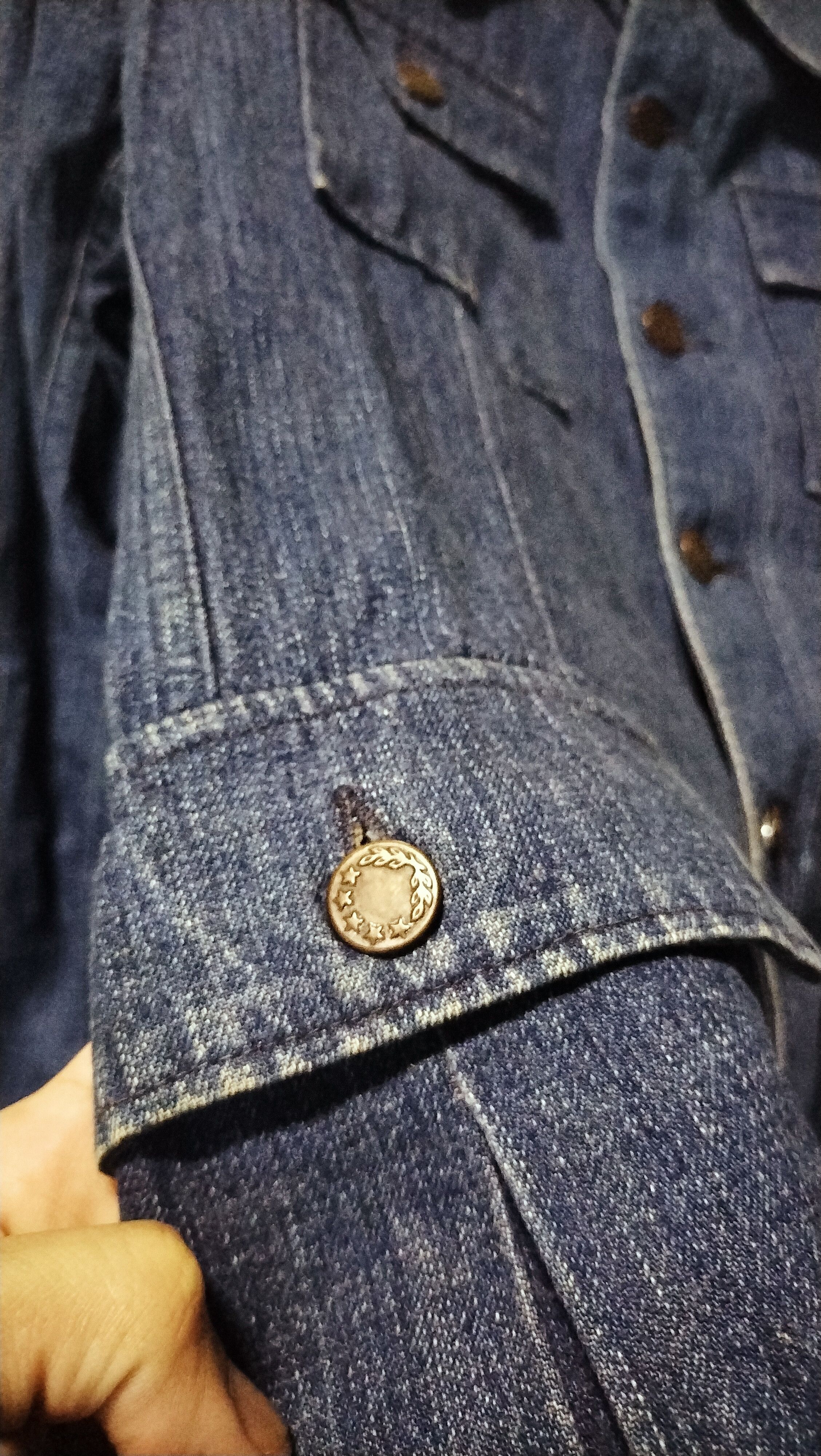Vintage 70s Rox Penny Denim Jacket Fashion Rockstar Size M / US 6-8 / IT 42-44 - 4 Thumbnail