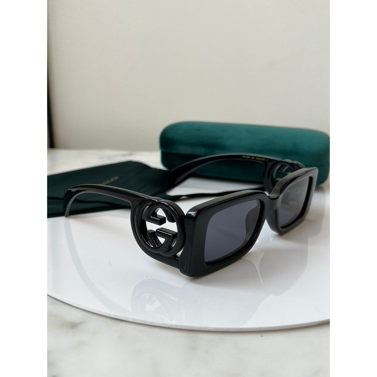 Gucci NEW Gucci GG1325S Slim Black Logo Sunglasses Size ONE SIZE - 5 Thumbnail