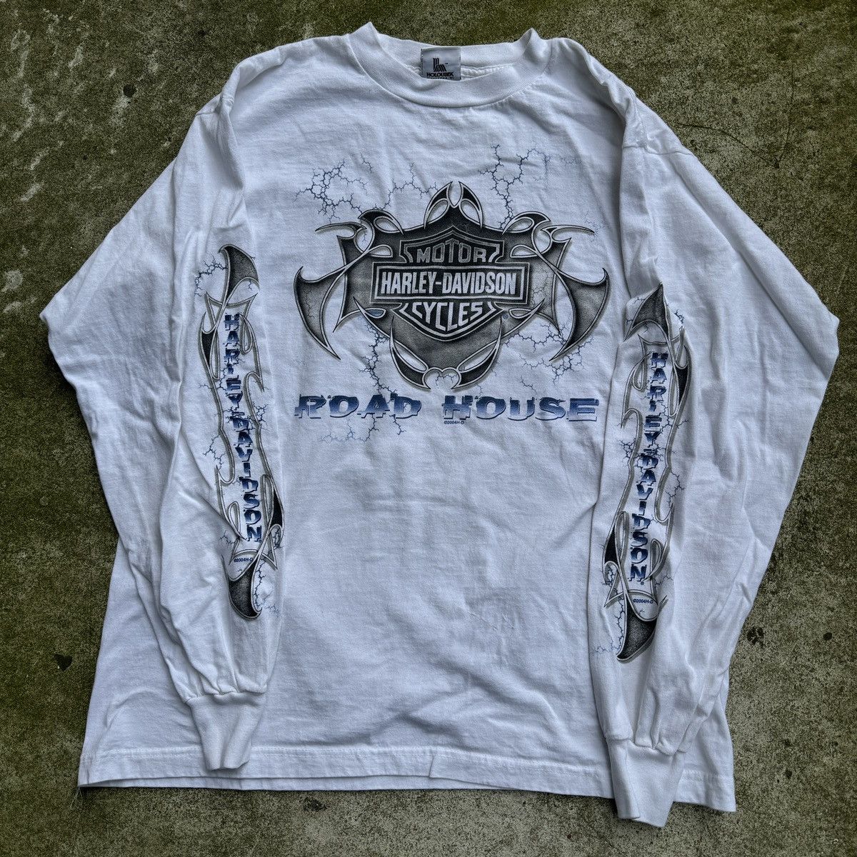 Harley Davidson Vintage Harley Flame Shirt Longsleeve ERD Grunge Biker WCC Size US XL / EU 56 / 4 - 10 Thumbnail