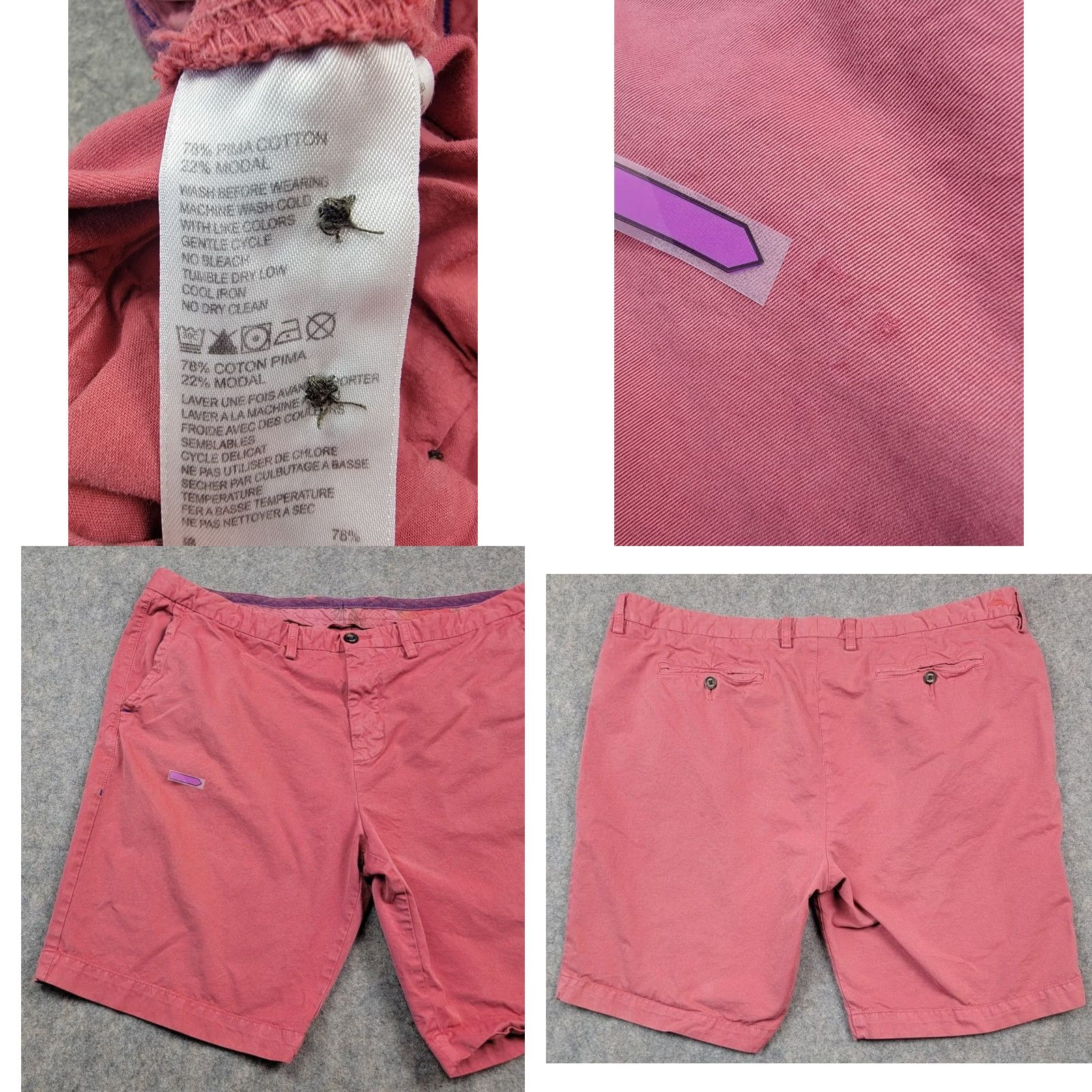 Tommy Bahama Tommy Bahama Shorts Mens 42 Pink Bermuda 10'' Inseam Cotton Modal Blend Elastic Drawstring Pocket Logo Size US 42 / EU 58 - 8 Thumbnail
