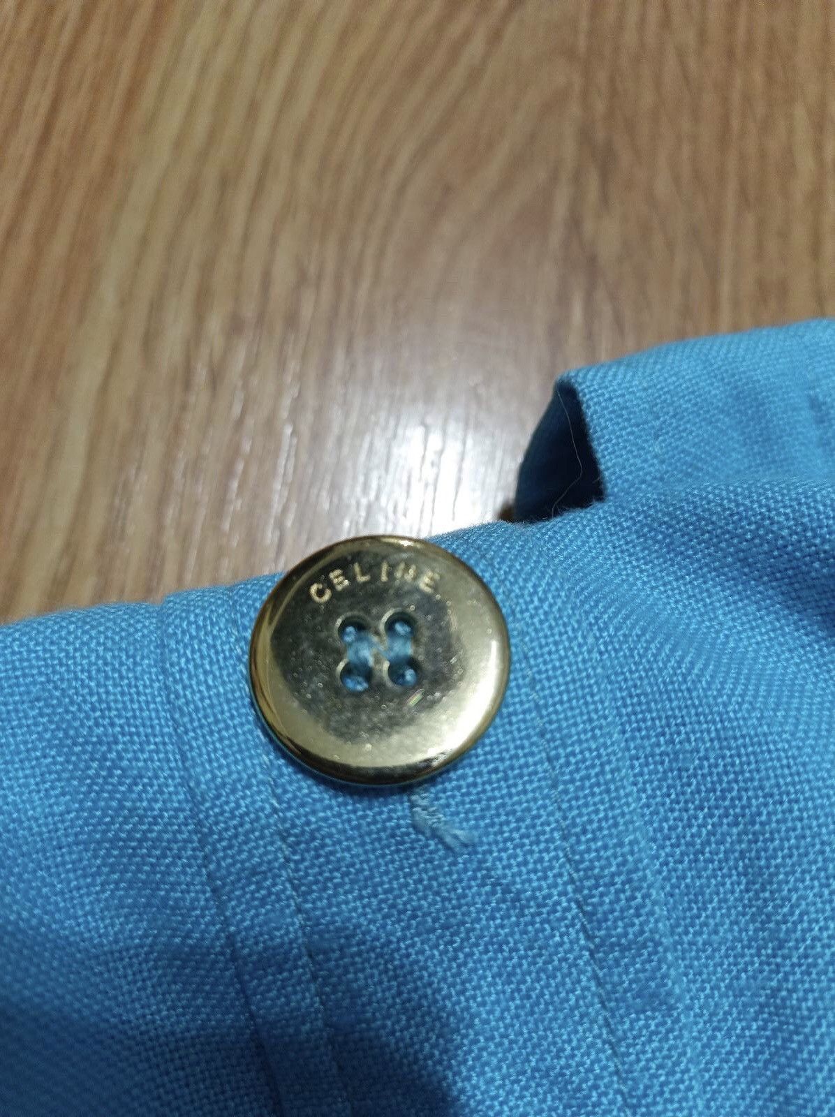 Celine × Vintage CELINE Paris Vintage 1980’s Wool Skirt Classic Blue Size 28" / US 6 / IT 42 - 11 Thumbnail