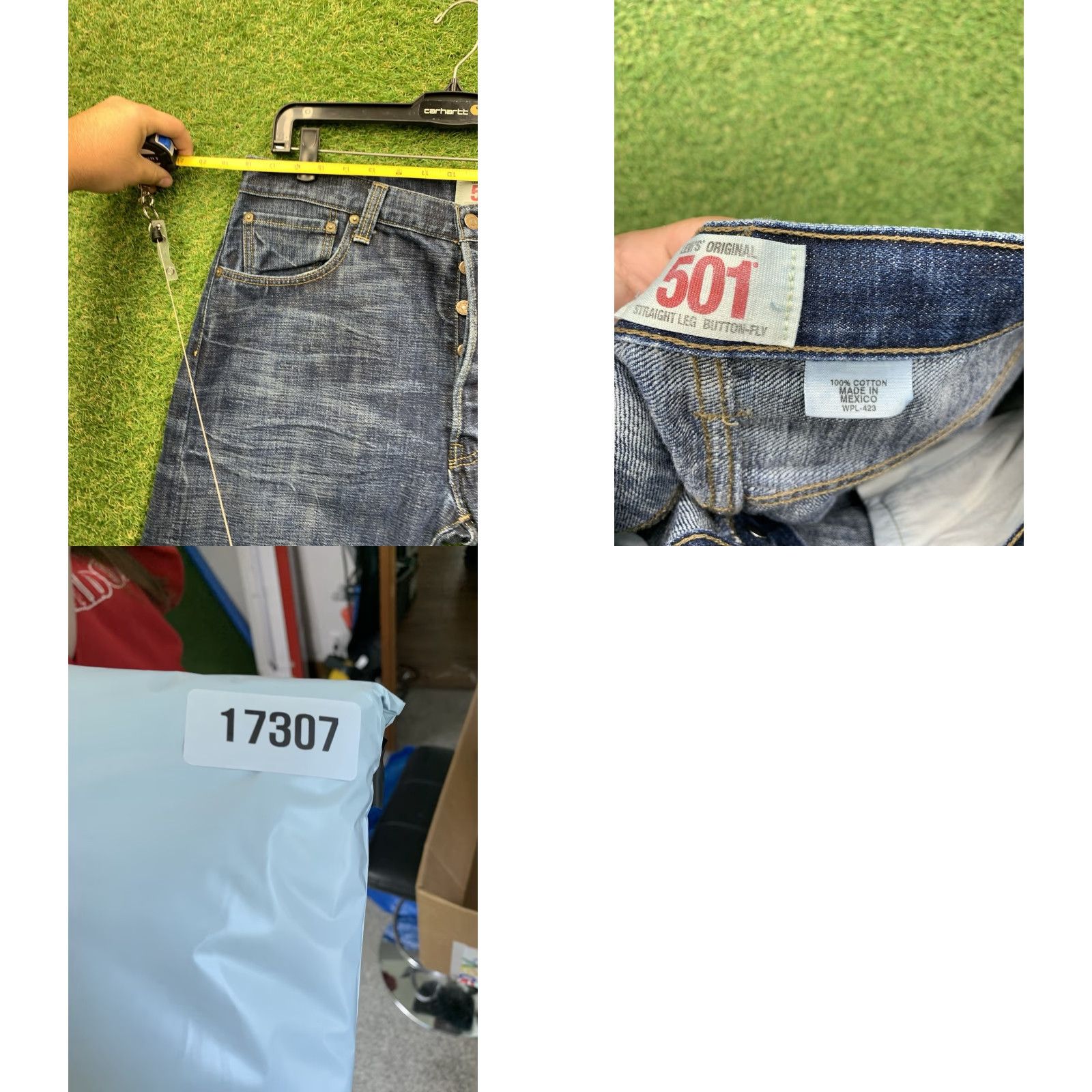 Levi's Levis 501 Jeans Mens 36x30 Dark Wash Denim Pants Button Fly Western Wear Y2K Levi's 501 Series Slim Straight 5-Pocket Blue Cotton Denim Size US 36 / EU 52 - 8 Thumbnail