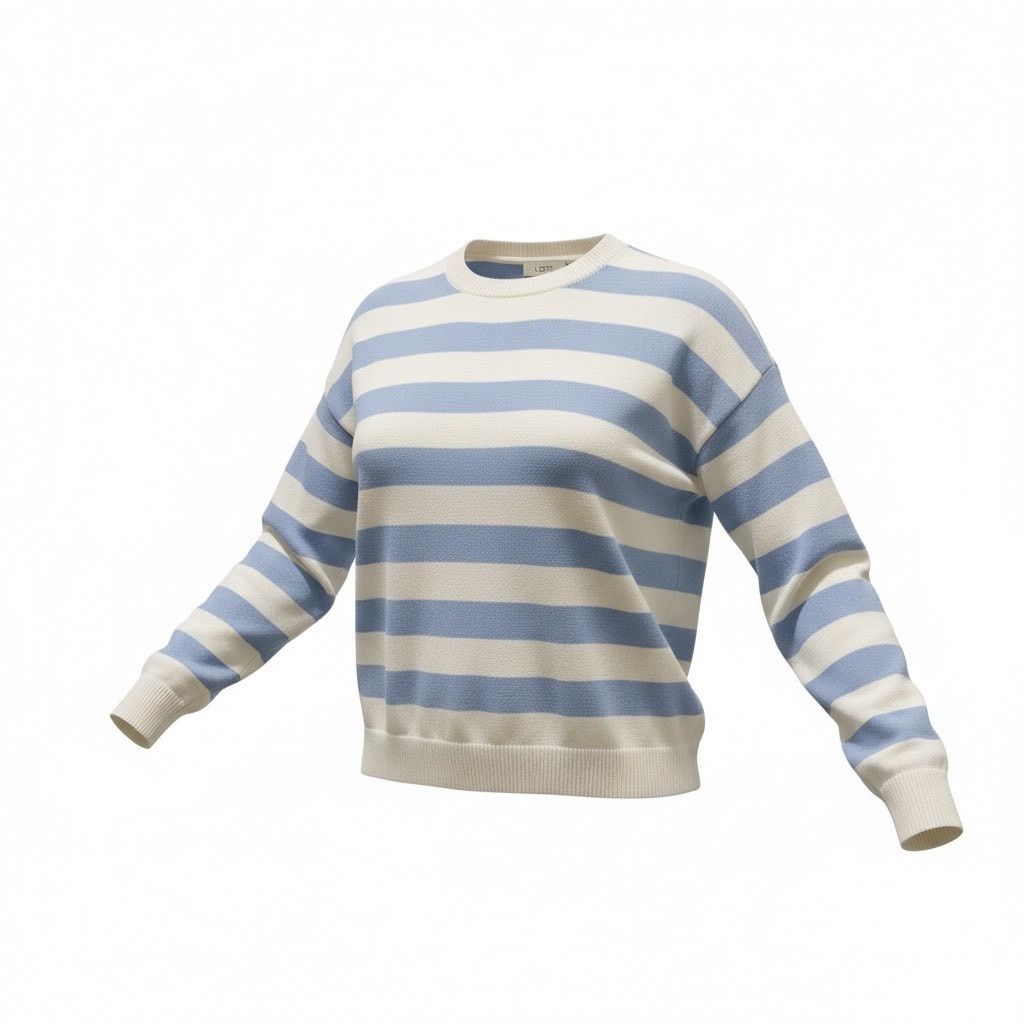 Loft LOFT Women’s XS Blue & White Striped Sweater Long Sleeve Size XS / US 0-2 / IT 36-38 - 1 Thumbnail