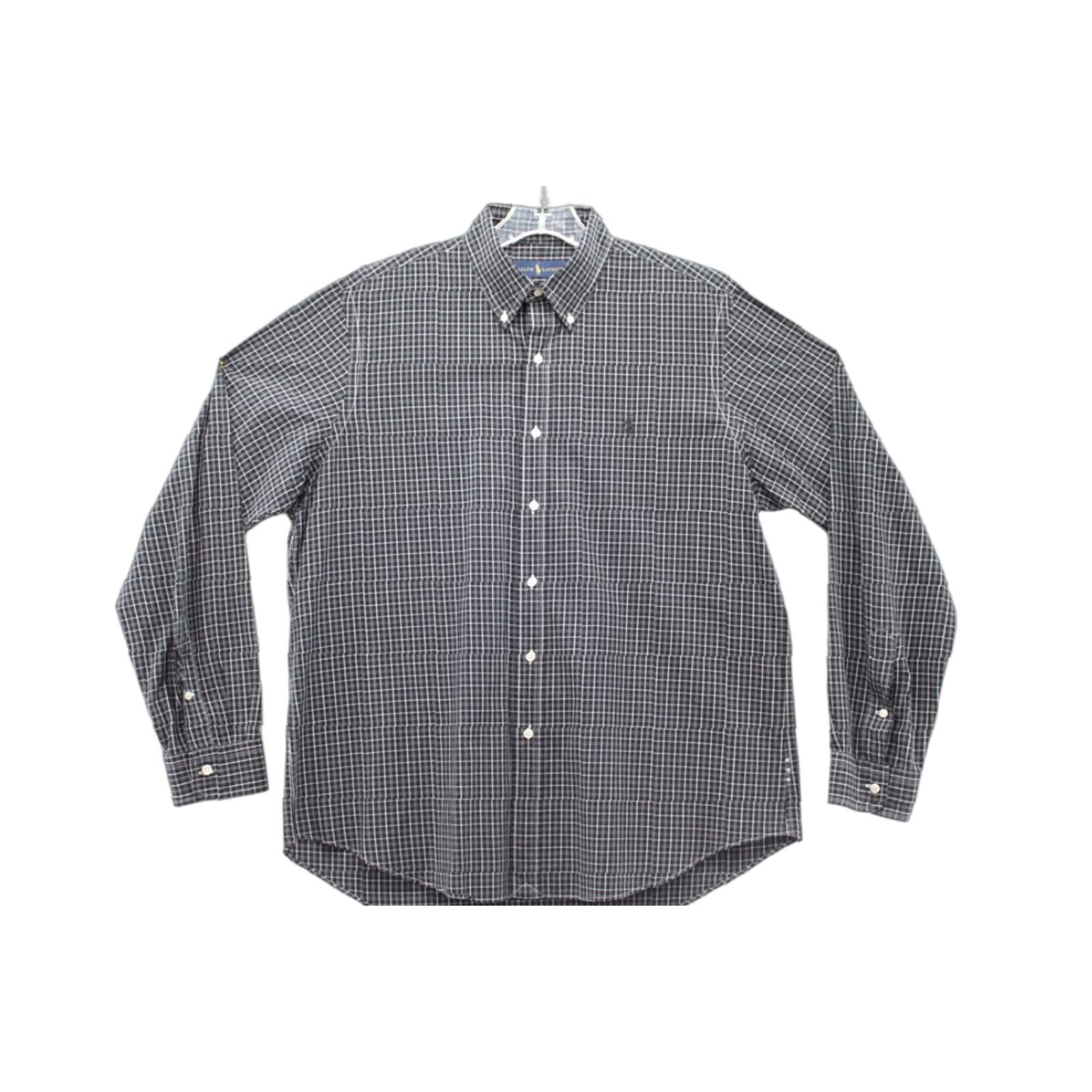 Ralph Lauren Ralph Lauren Shirt Men's Large Black Check Long Sleeve Button Down Black Pony Size US L / EU 52-54 / 3 - 1 Thumbnail
