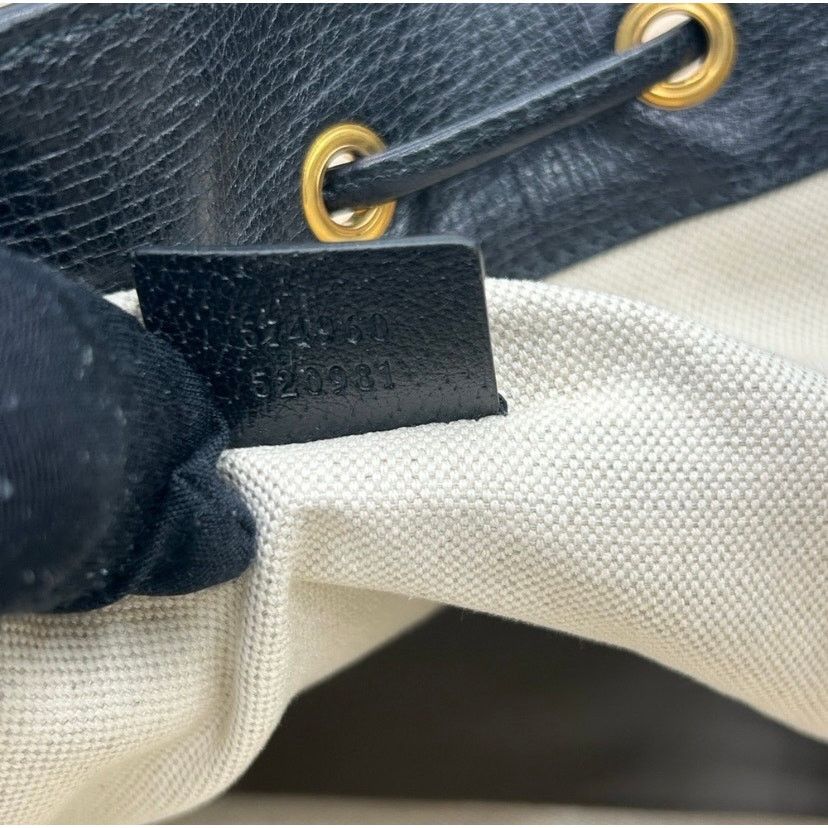Gucci Gucci OPHIDIA blue velvet bucket bag with leather trim Size ONE SIZE - 11 Thumbnail