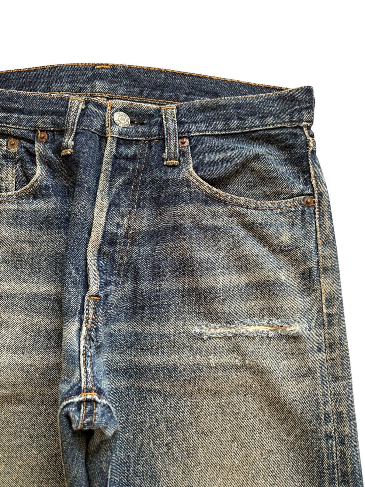 Denime × Japanese Brand Vintage Denime Selvedge Rusty Mud Wash Loose Baggy Shorts Size US 31 - 7 Thumbnail