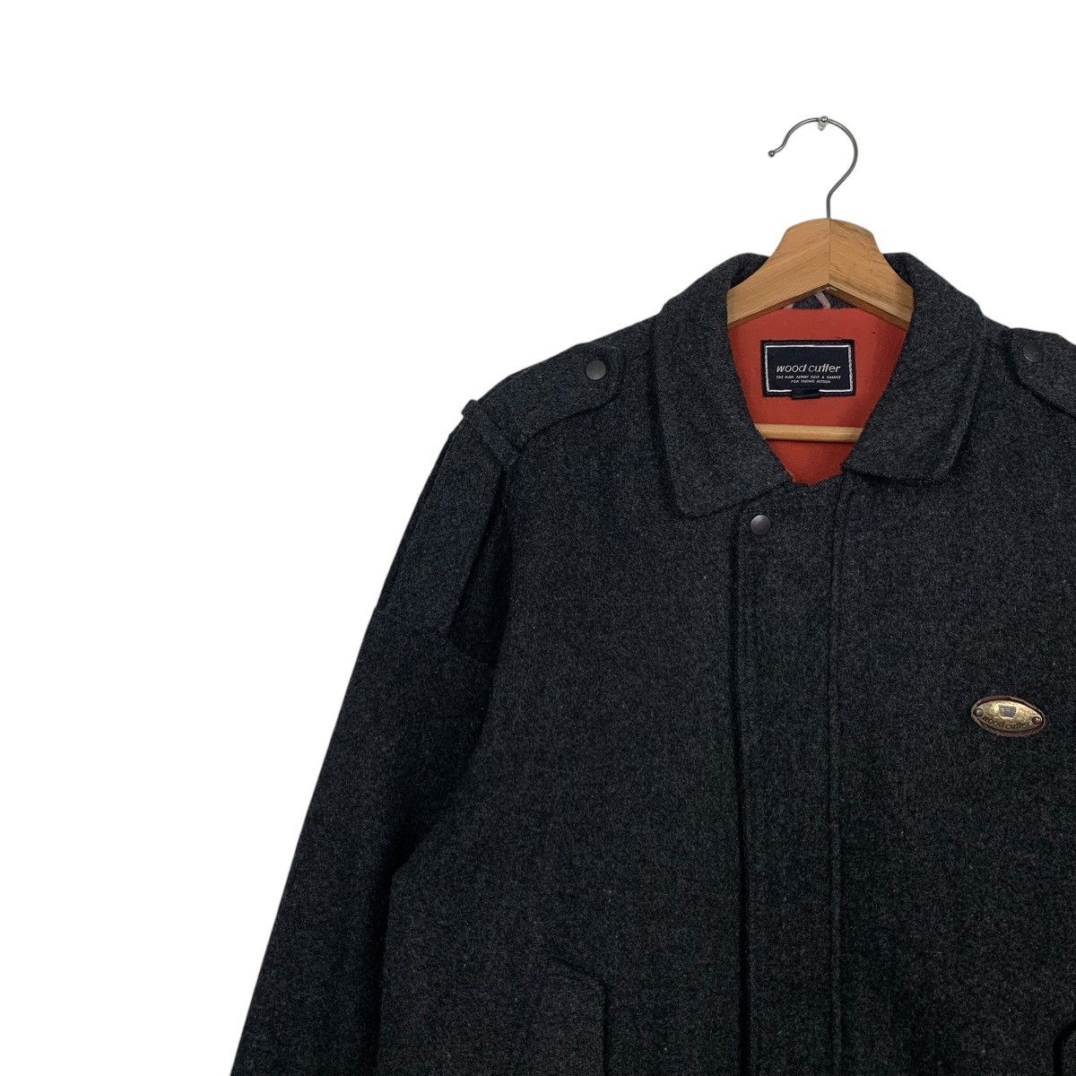 Japanese Brand Vintage 90’s WOOD CUTTER Wool Casual Jacket #2460-C110 Size US M / EU 48-50 / 2 - 6 Thumbnail
