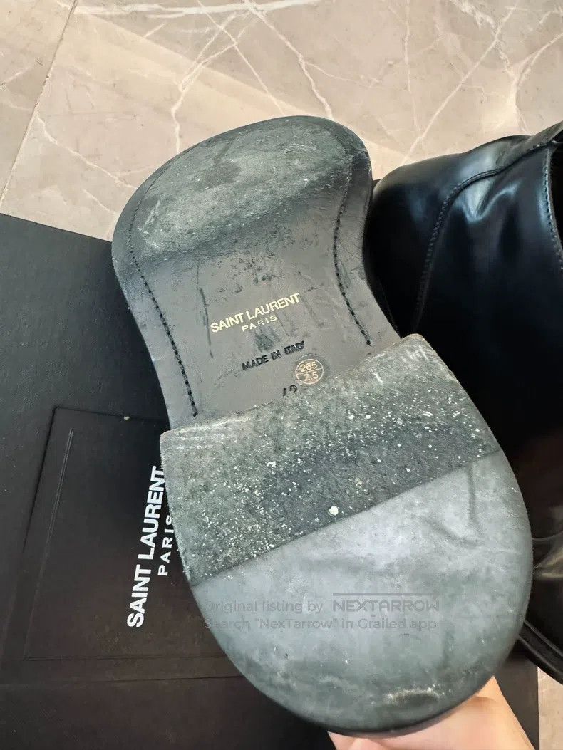 Saint Laurent Paris Saint Laurent Paris Zipper Leather Shoes Size US 10 / EU 43 - 4 Thumbnail