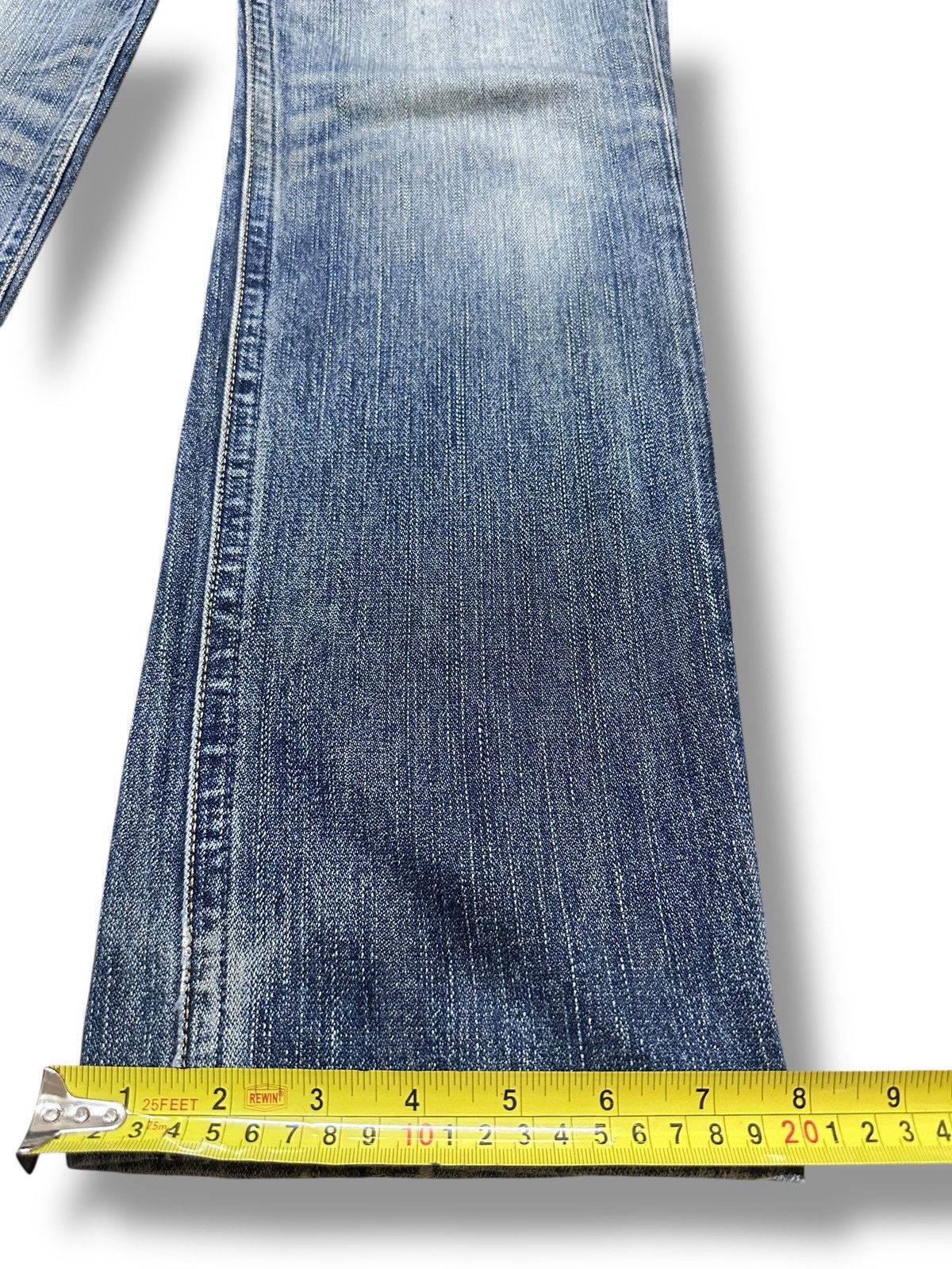 Japanese Brand × Wrangler Wrangler Vintage Distressed Wideleg Loose Style With Faded Size US 30 / EU 46 - 15 Thumbnail