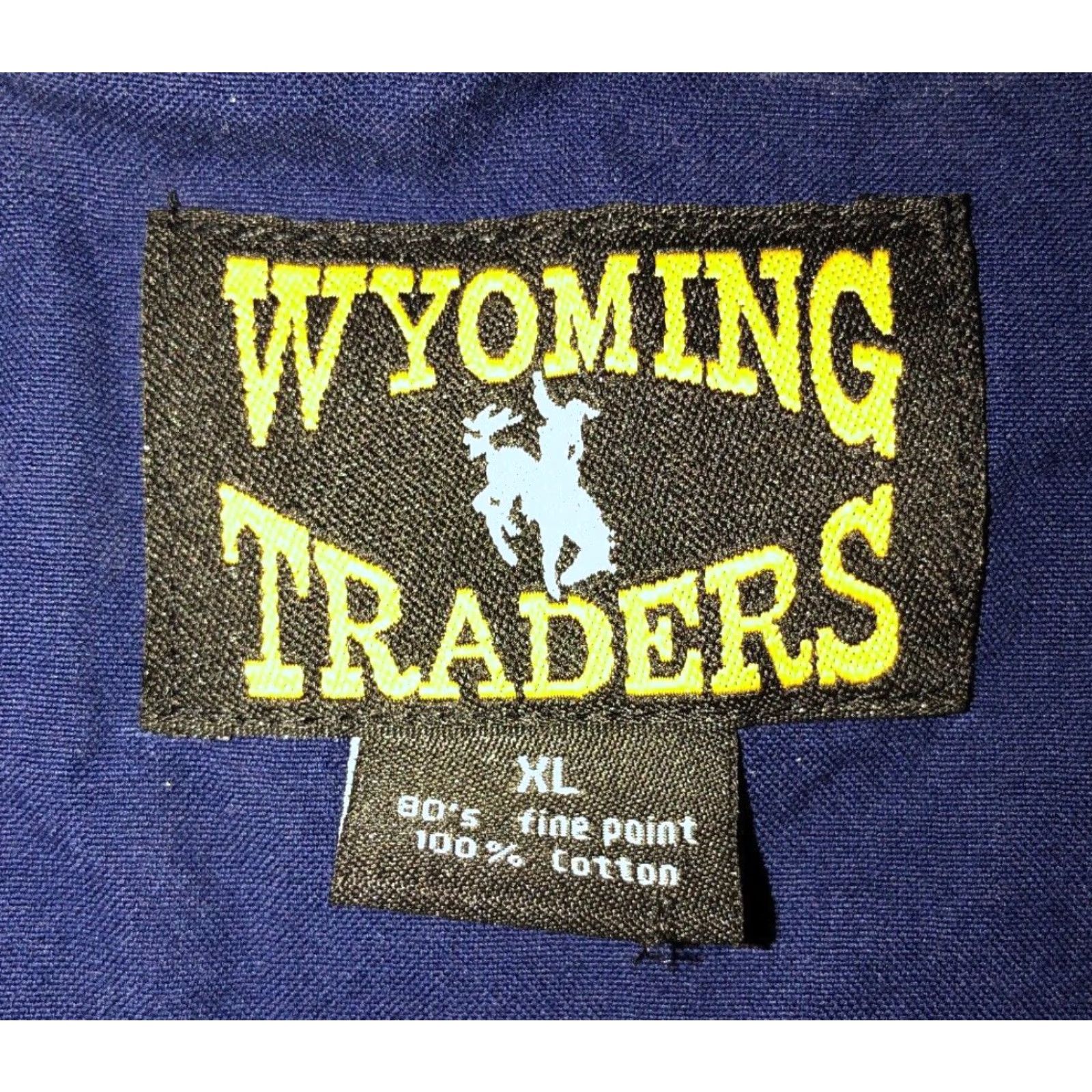 Vintage Wyoming Traders Mens Long Sleeve Button-Front Shirt XL Blue Casual Western Fashion Size US XL / EU 56 / 4 - 5 Thumbnail