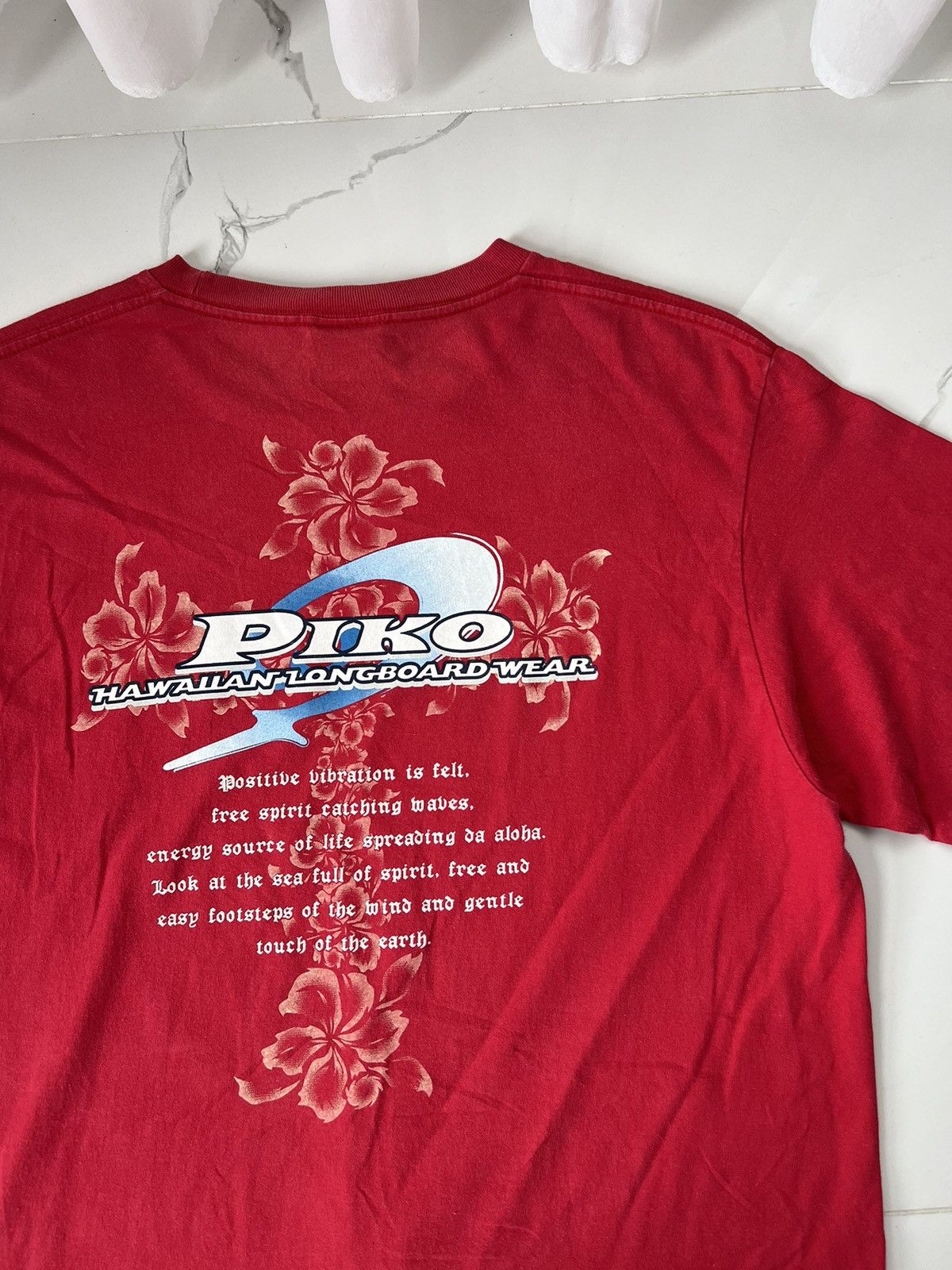 Japanese Brand × Vintage 90's PIKO HAWAIIAN LONGBOARD WEAR SURF TEE Y2K RARE RETRO Size US L / EU 52-54 / 3 - 3 Thumbnail