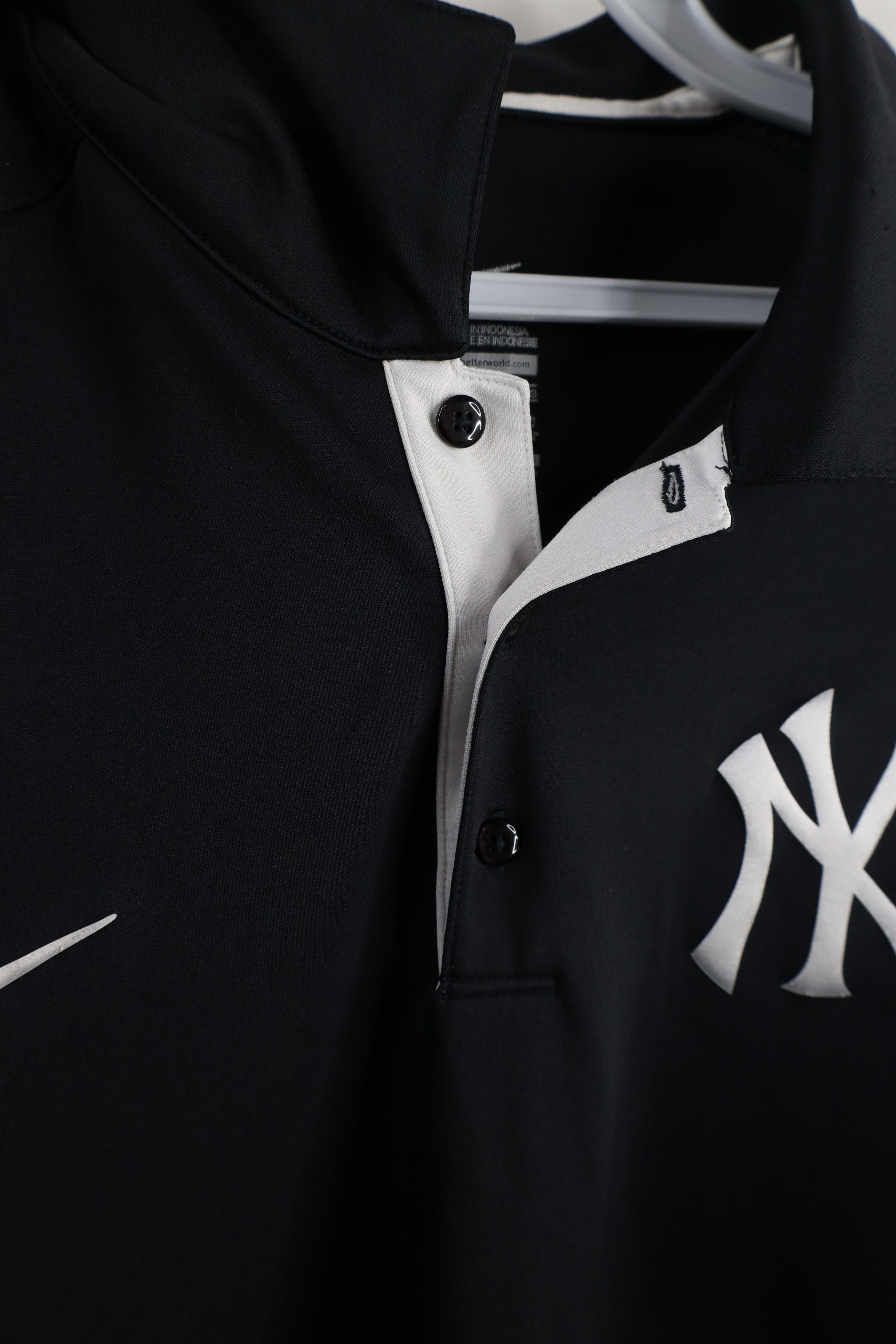 Nike × Vintage Nike MLB Yankees Baseball Short Sleeve Polo Shirt Black Size US XL / EU 56 / 4 - 6 Thumbnail