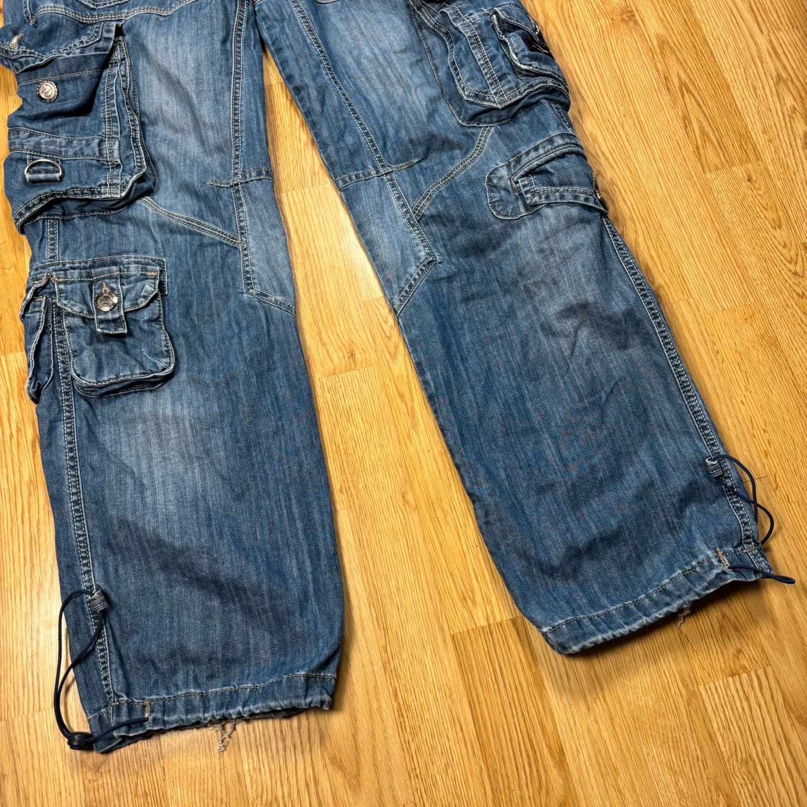 Japanese Brand Prodigy Multi-Pocket Cargo Jeans Size US 34 / EU 50 - 4 Thumbnail