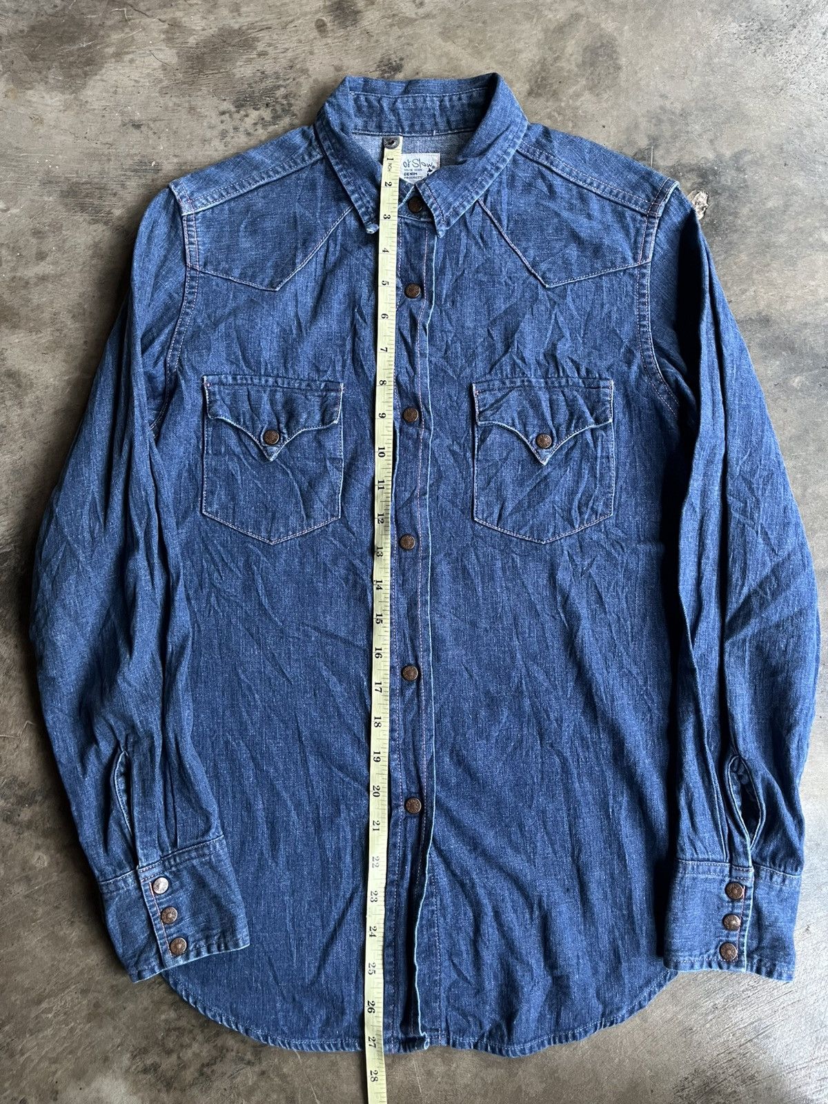 Orslow ORSLOW JAPANESE VINTAGE DENIM BUTTON SHIRTS Size US M / EU 48-50 / 2 - 6 Thumbnail