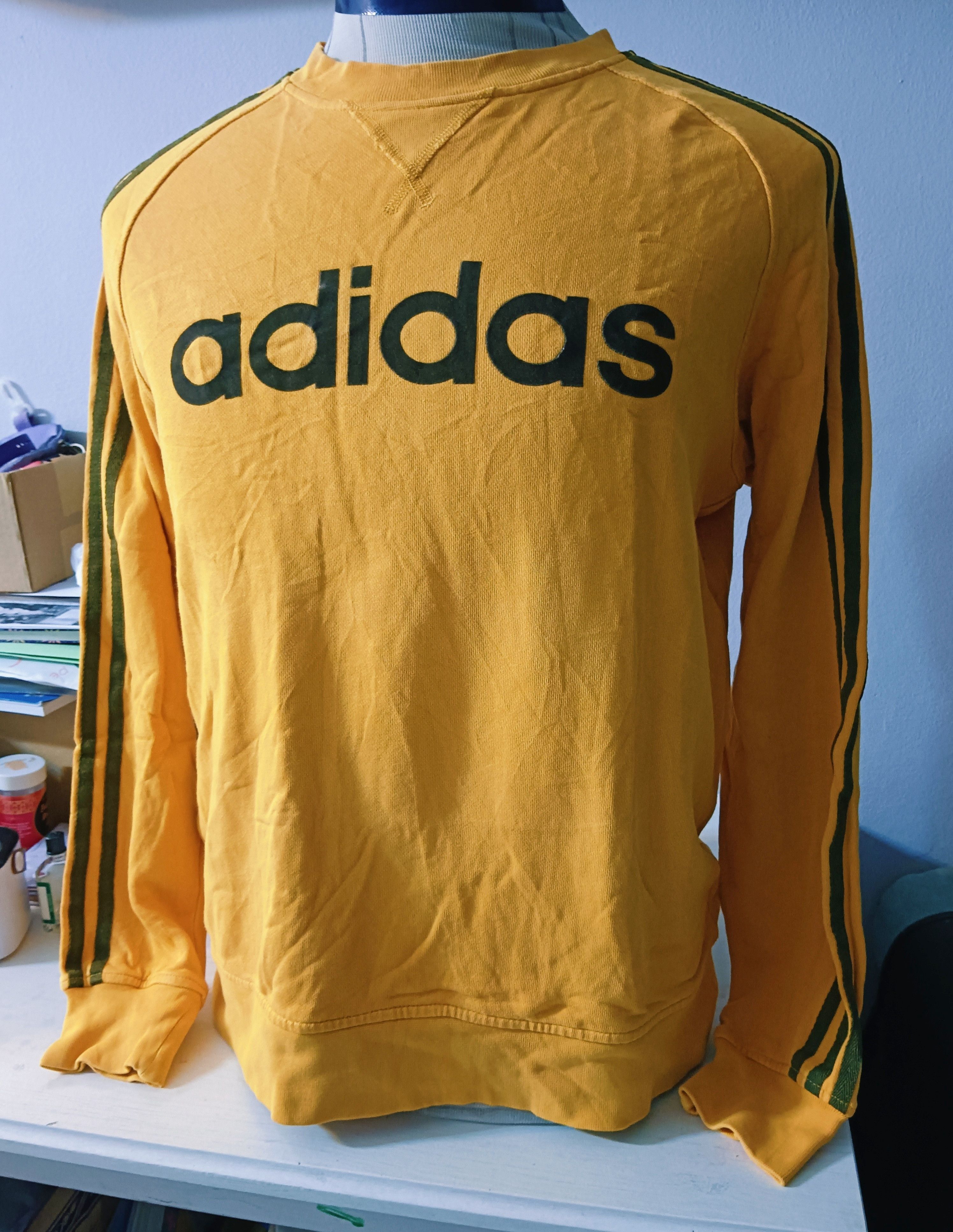 Adidas × Vintage Adidas Vintage 3 stripes Sweatshirt L Long sleeve Size US L / EU 52-54 / 3 - 1 Thumbnail
