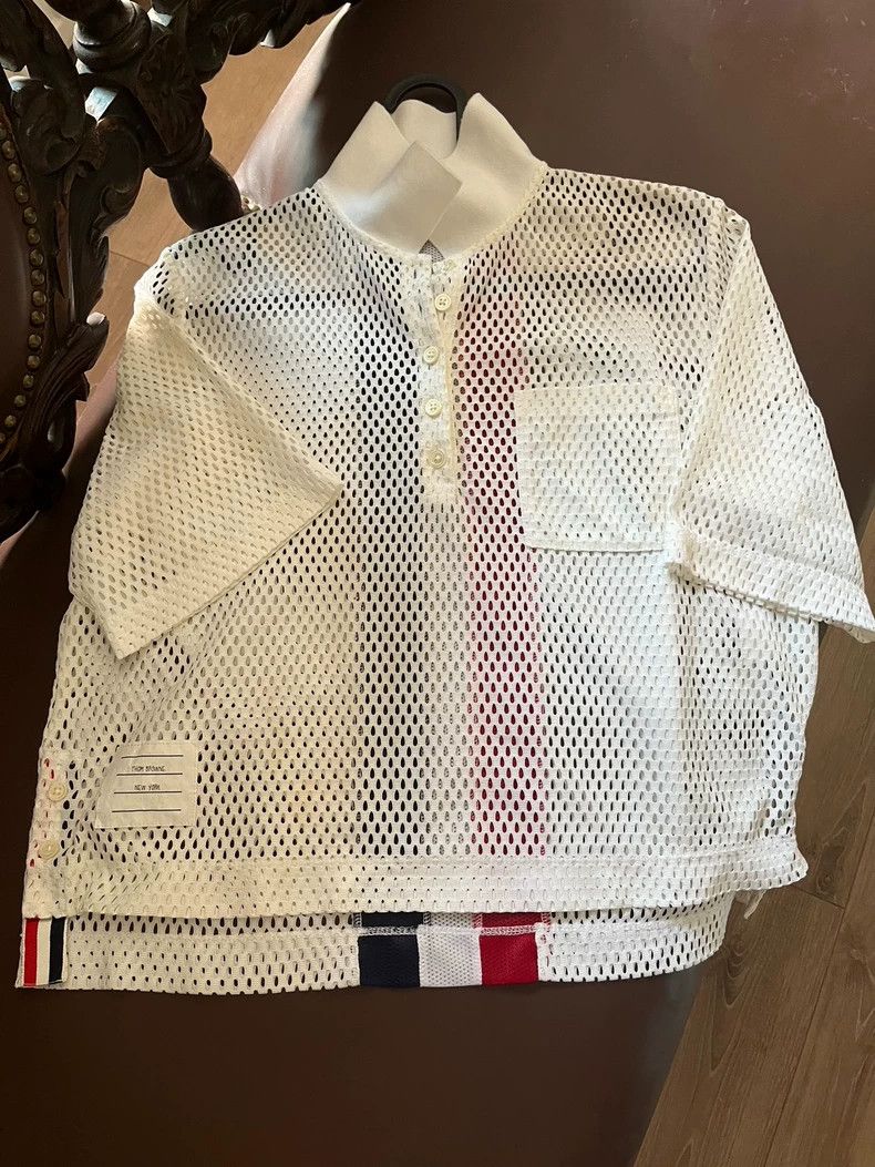 Thom Browne Thom Browne Net eye openwork design short sleeve Size XS / US 0-2 / IT 36-38 - 4 Thumbnail