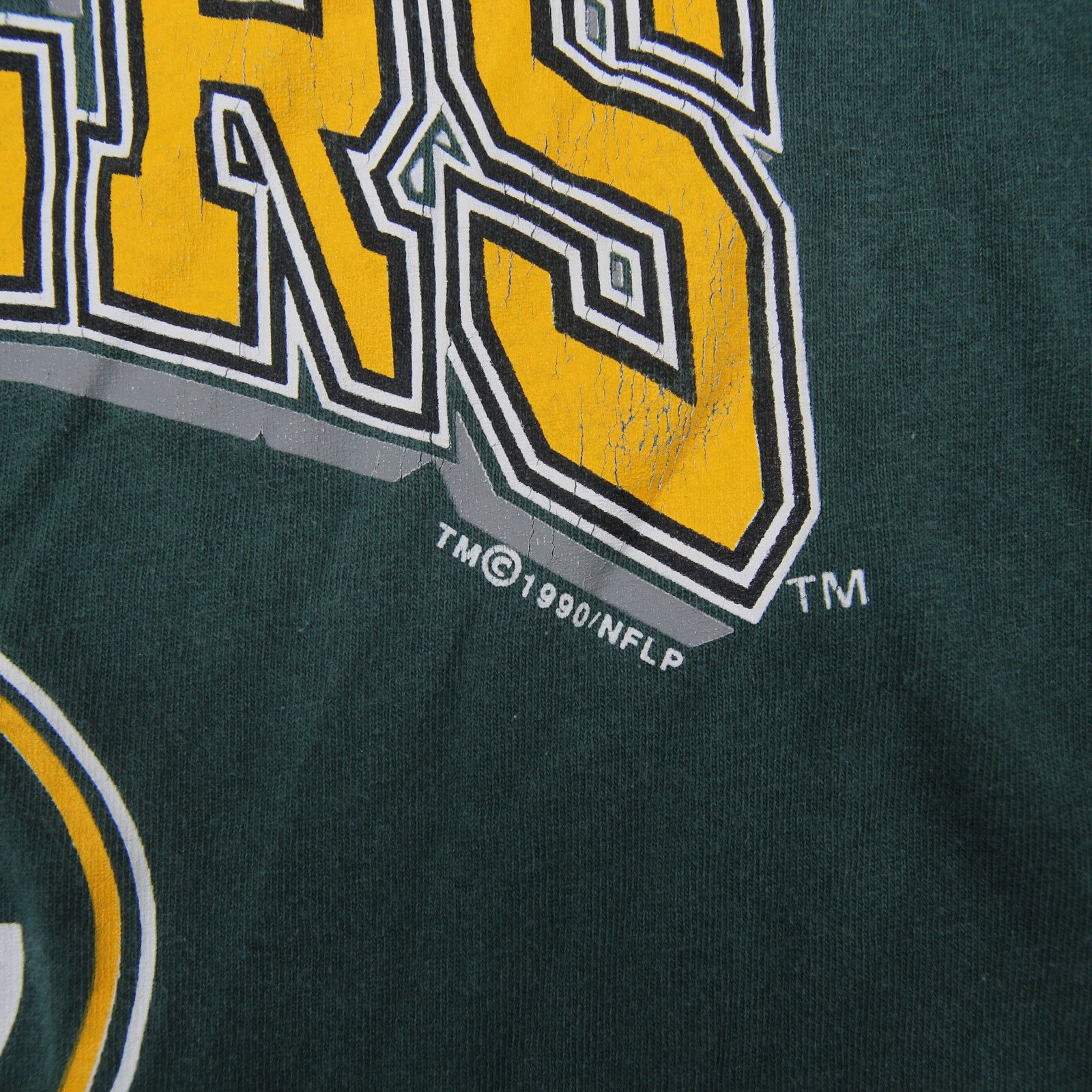 NFL × Vintage Vintage Green Bay Packers Spellout Graphic T Shirt Size US XL / EU 56 / 4 - 3 Thumbnail