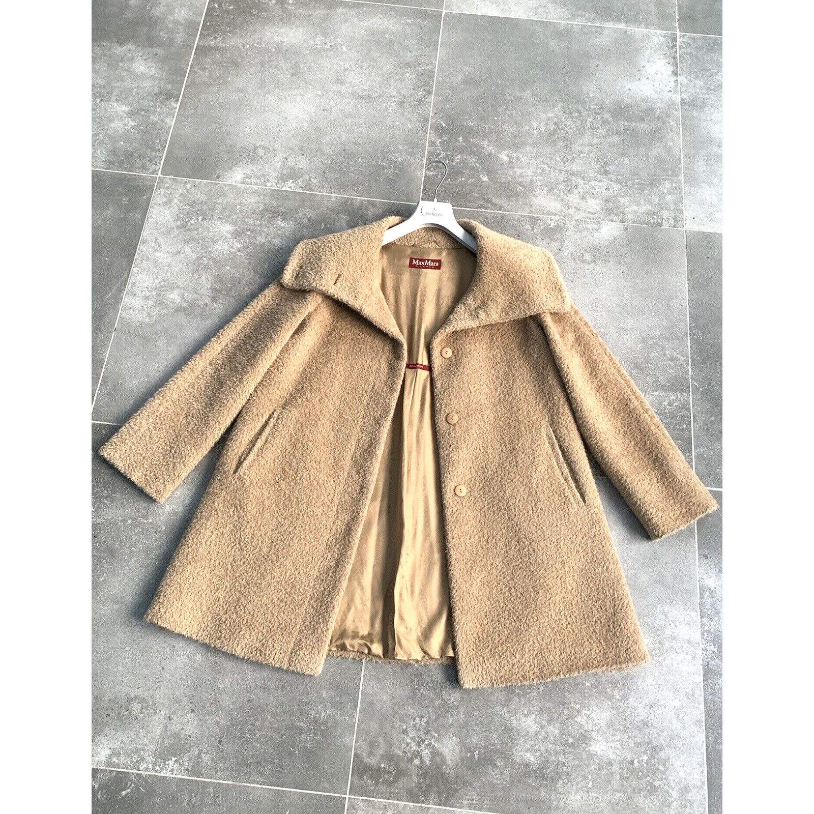 Max Mara Women's MAX MARA TEDDY ALPACA Trench Coat Jacket UK 14 US 12 Size XL / US 12-14 / IT 48-50 - 1 Thumbnail