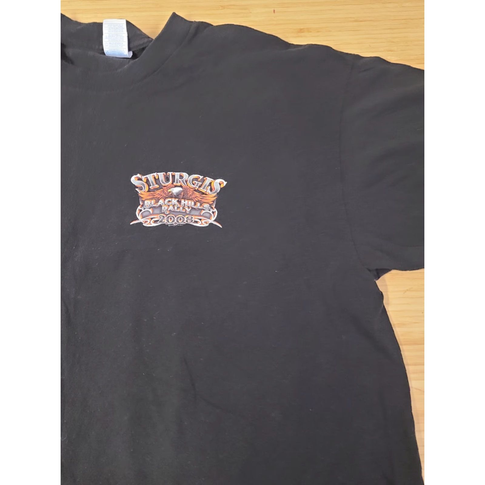 Vintage VINTAGE Sturgis Black Hills Rally 2008 T-Shirt Adult XL Black Biker Crew Neck Short Sleeve Graphic Print Men Mens Size US XL / EU 56 / 4 - 2 Thumbnail