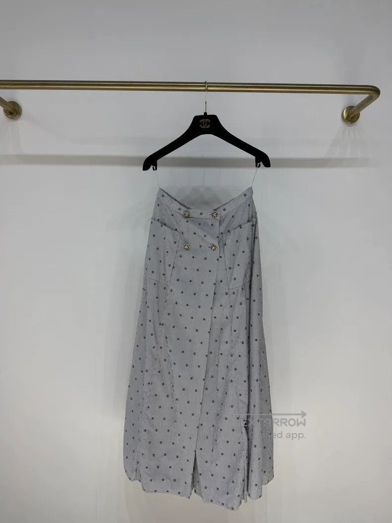 Chanel Chanel 22S double-breasted polked dot printed striped logo Size 24" / US 00 / IT 34 - 1 Thumbnail