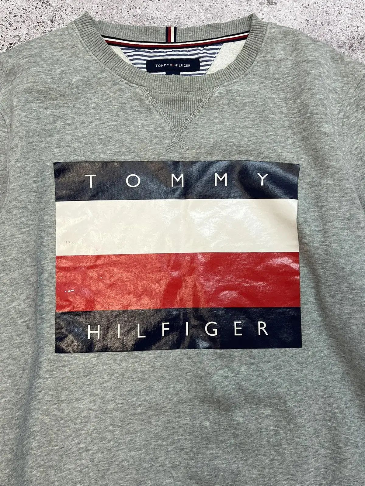 Tommy Hilfiger Tommy Hilfiger Medium Gray Sweatshirt Size US M / EU 48-50 / 2 - 2 Thumbnail