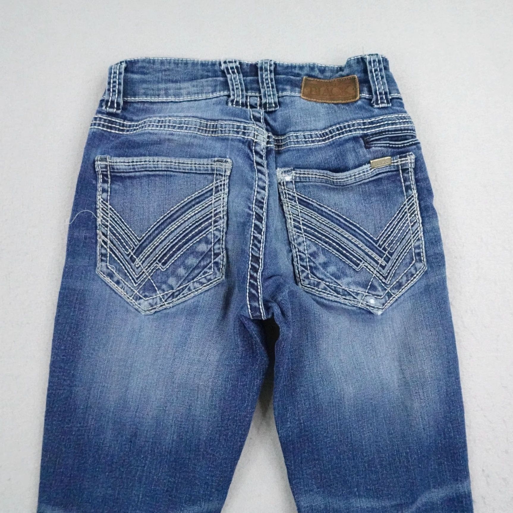 Buckle Black Buck le Black Jeans Womens 27R Blue Denim Straight Leg Slim Fit No 3 Stretch BKE Size 27" / US 4 / IT 40 - 5 Thumbnail