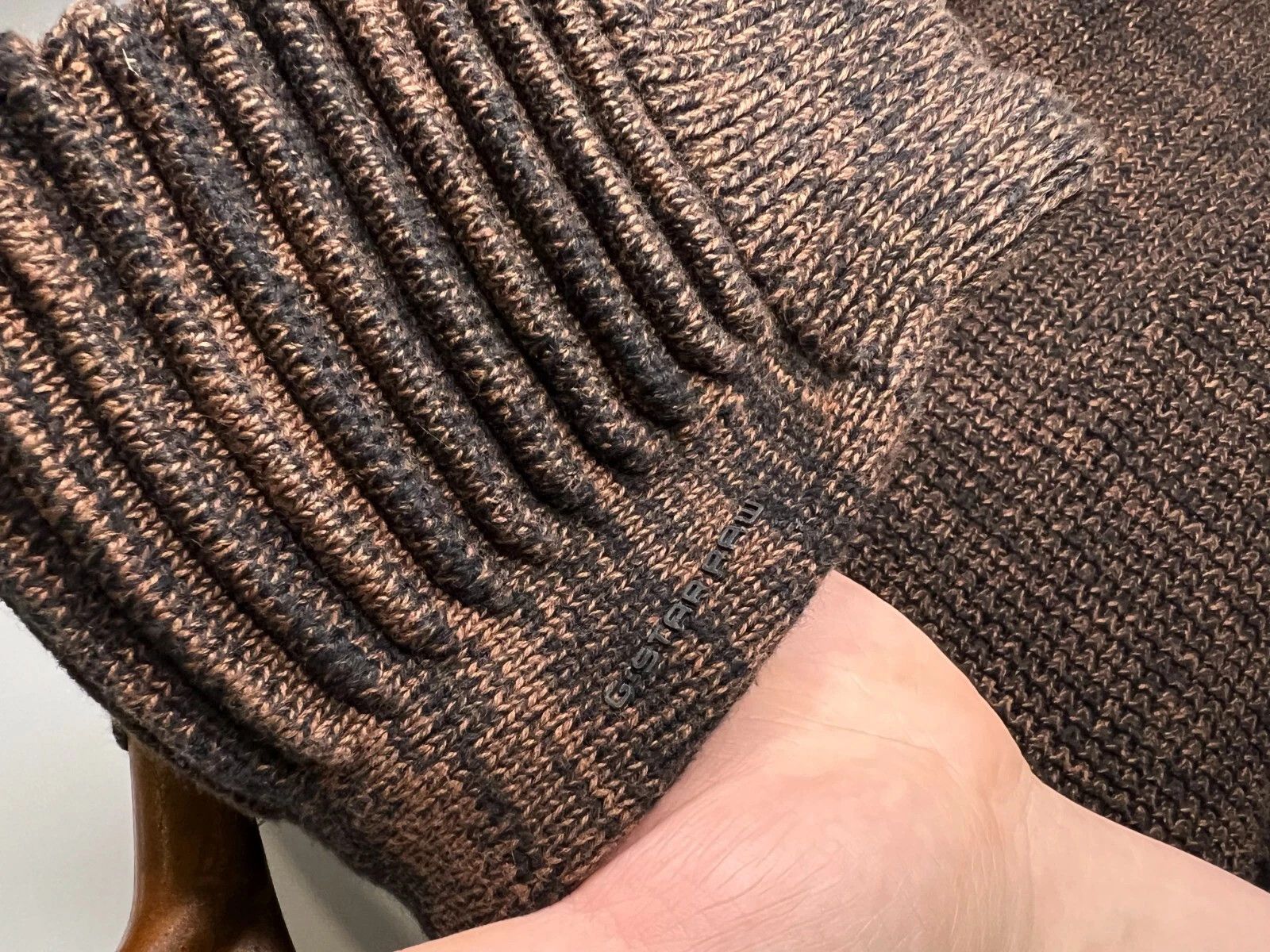 G-Star G-Star RAW Suzaki R Knit Tapered Brown Melange Sweater Size US L / EU 52-54 / 3 - 11 Thumbnail