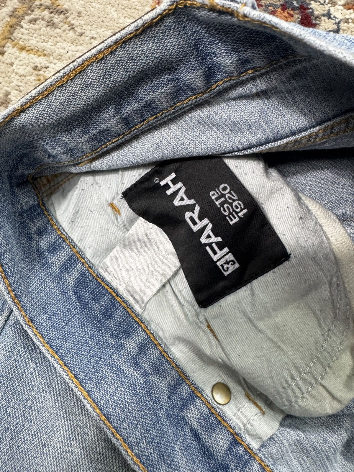 Vintage ᶠᵃⁿᶜʸᵍᵘʸ Vintage Baggy Washed Denim Jeans Wide leg Y2K Size US 36 / EU 52 - 8 Thumbnail