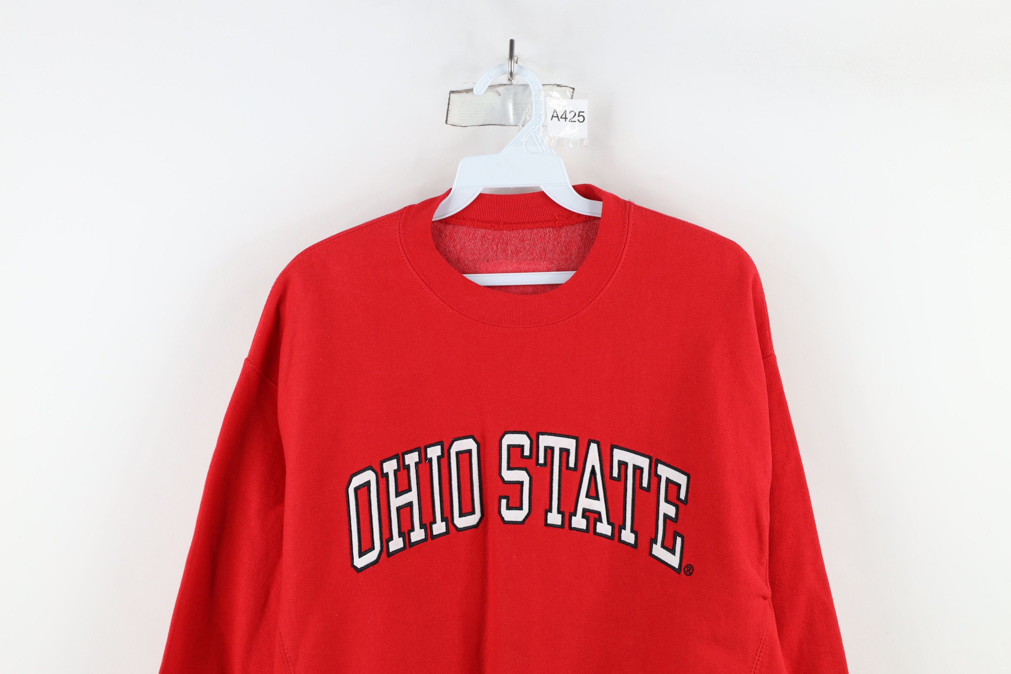 Vintage Vintage 90s Ohio State University Crewneck Sweatshirt Red Size US L / EU 52-54 / 3 - 2 Thumbnail