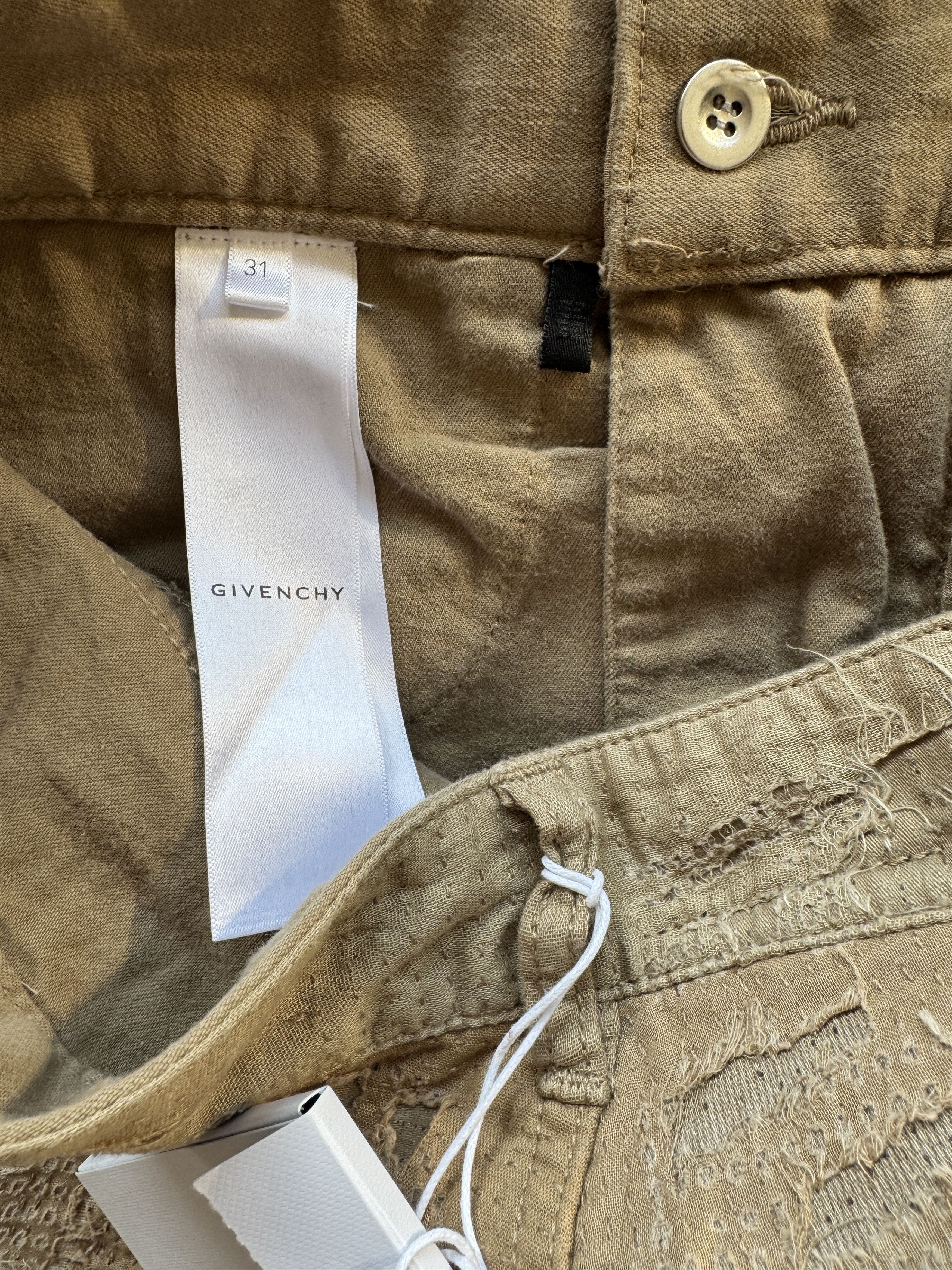 Givenchy Beige Boro Jeans Size US 31 - 20 Thumbnail