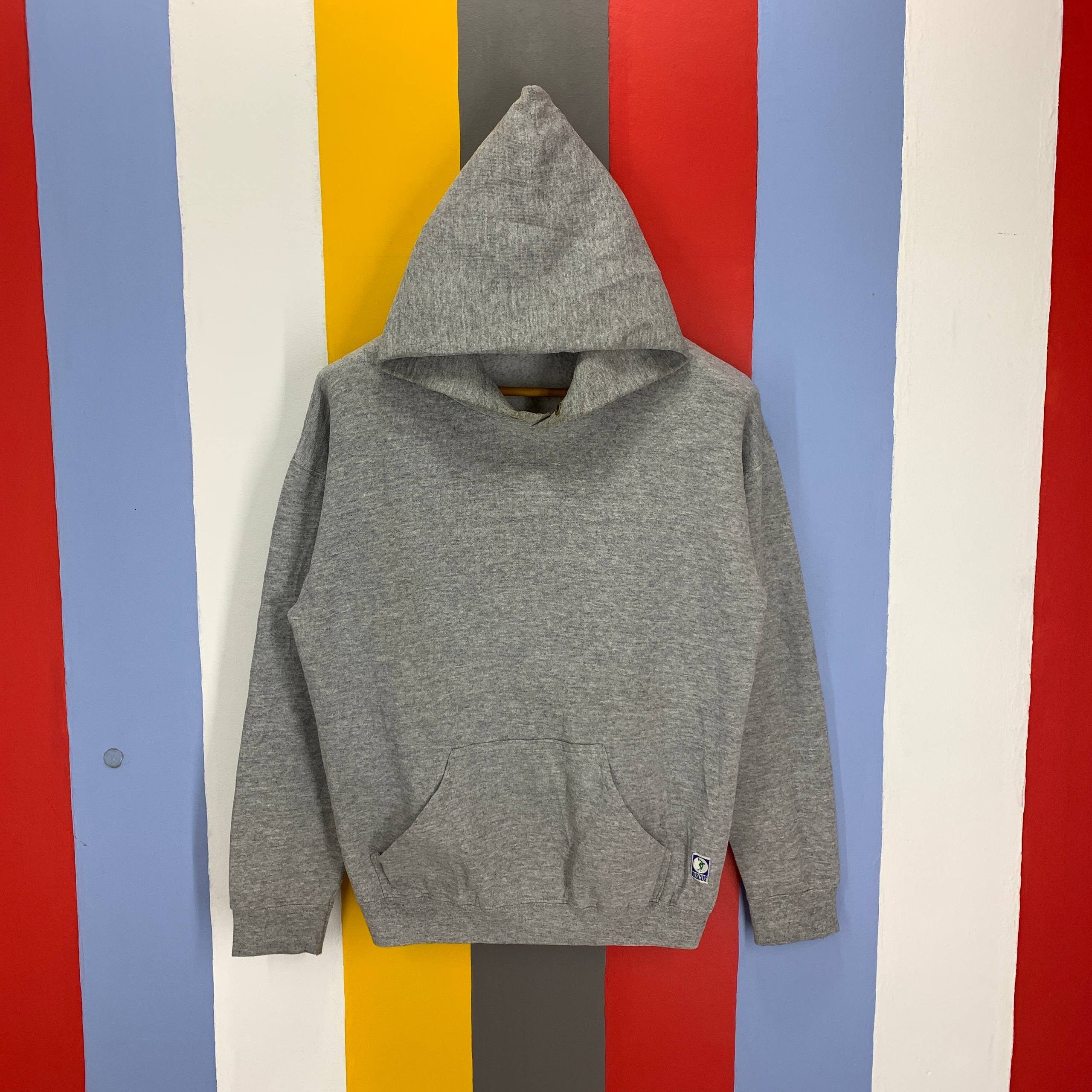 90s Vintage DISCUS ATHLETIC Hoodie Pullover #2585/W