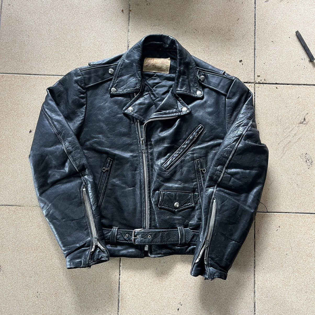 Excelled Vintage 60s 70s Excelled double riders leather jacket Size US L / EU 52-54 / 3 - 3 Thumbnail