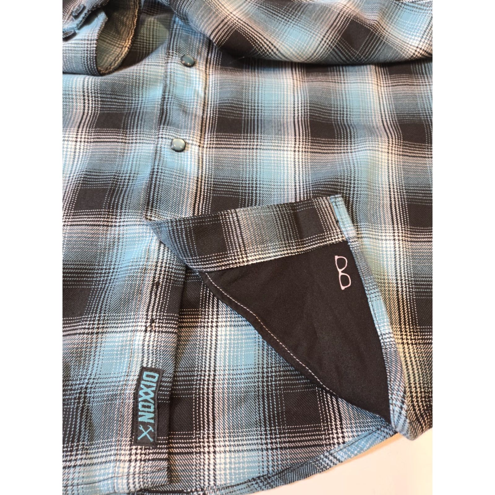 Vintage Dixxon Mens Button-Up Shirt Plaid Blue XS Flannel Long Sleeve Snap Pocket Collared Size US XS / EU 42 / 0 - 5 Thumbnail