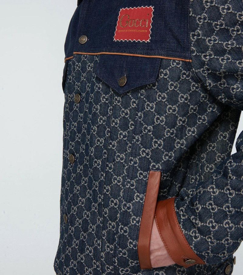 Gucci NEW‼️GUCCI⚡️Men's Size 56 EcoWash GG Monogram Denim Jacket Size US XL / EU 56 / 4 - 2 Thumbnail