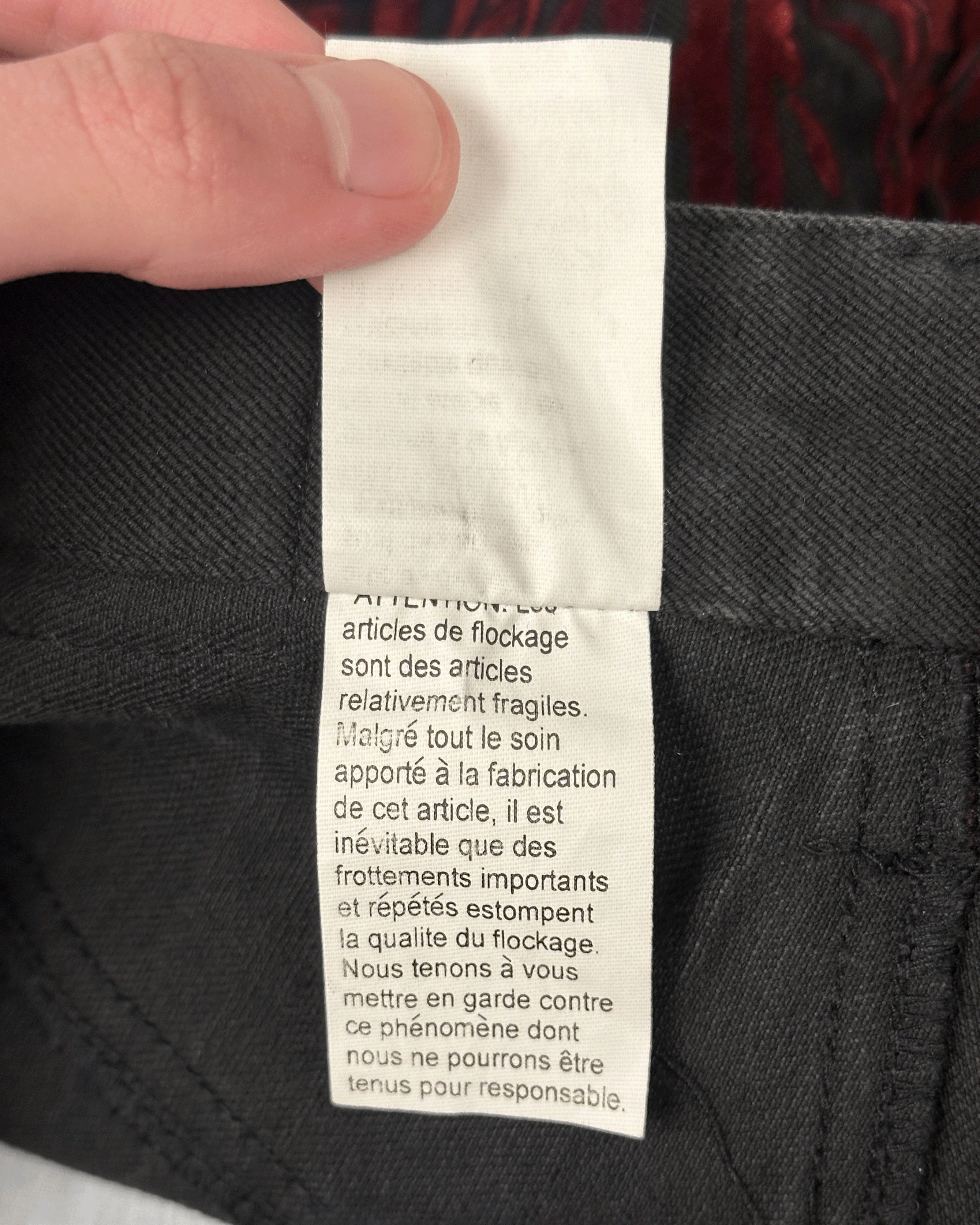 Jean Paul Gaultier Jean Paul Gaultier Velour Blood Drip Jeans Size US 27 - 11 Thumbnail