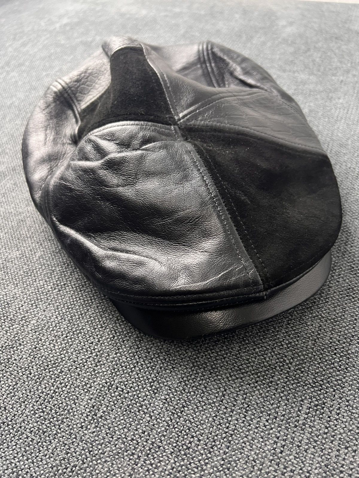 Other black leather baker boy cap by Christys' London Size ONE SIZE - 3 Thumbnail