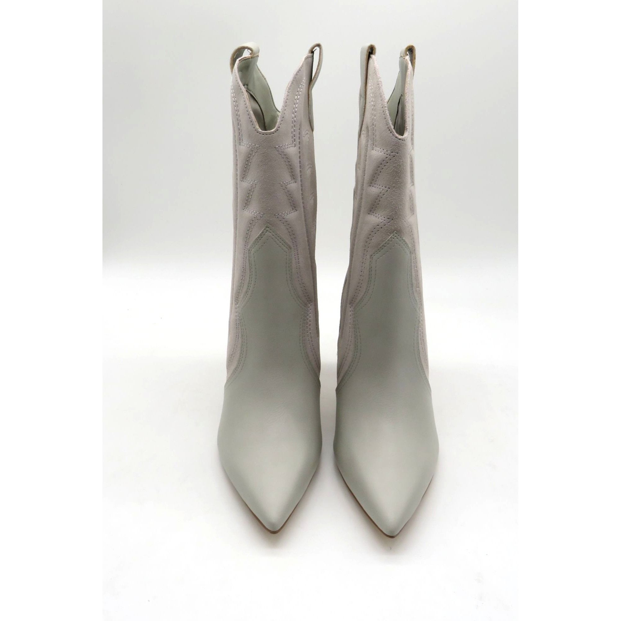 Nine West Nine West Alama Ivory Western-Style Heeled Boots 5.5M Pointe Size US 5.5 / IT 35.5 - 3 Thumbnail