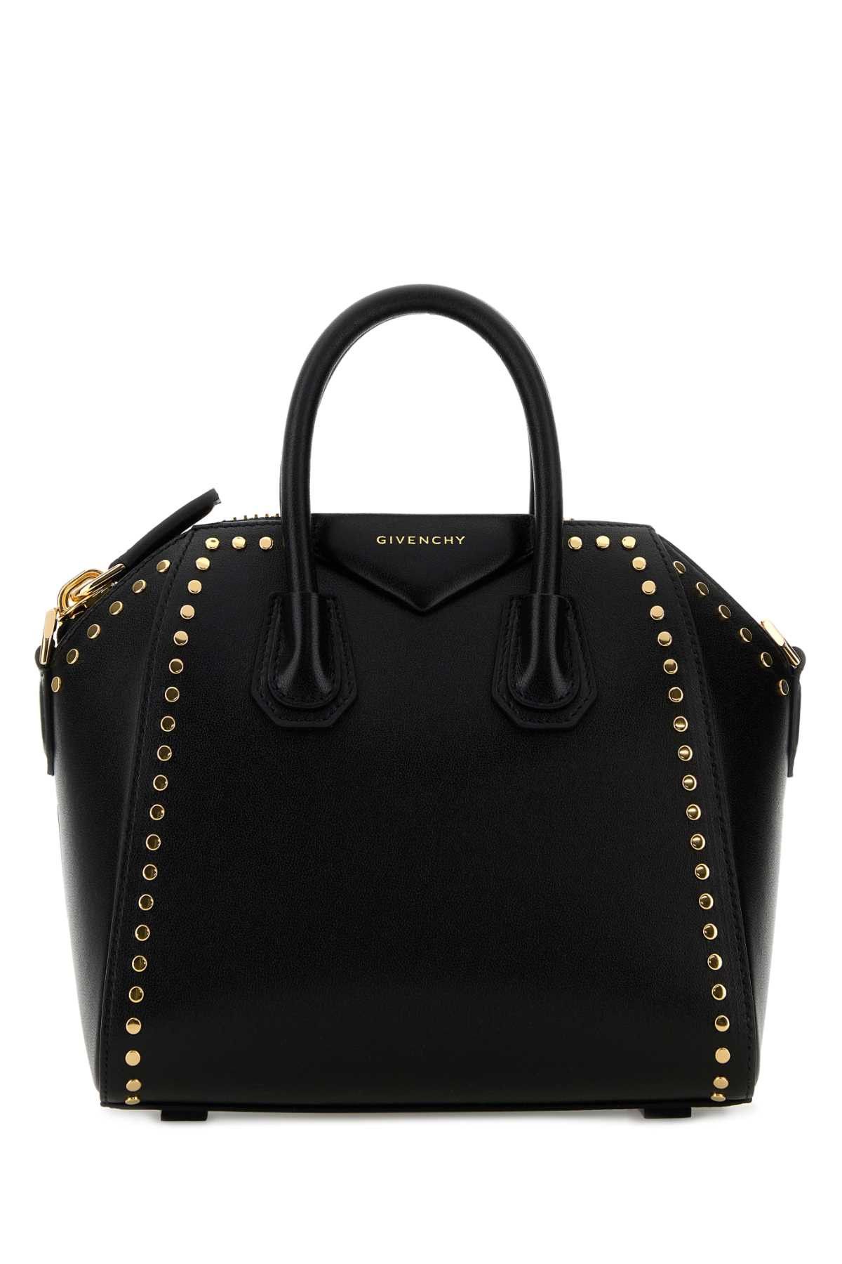 Givenchy Black Leather Mini Antigona Handbag Size ONE SIZE - 1 Thumbnail