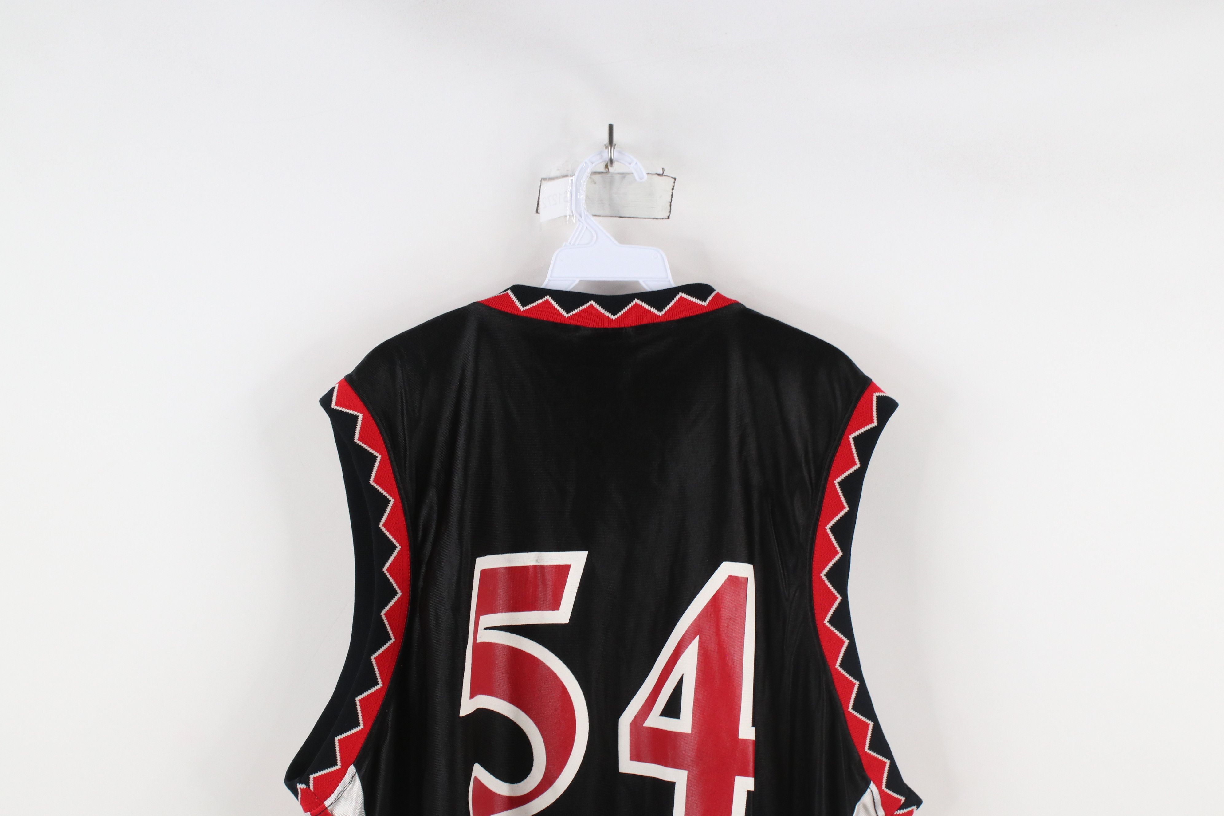 Vintage Vintage 90s Wilson Spell Mohawk Basketball Jersey Black #54 Size US XXL / EU 58 / 5 - 13 Thumbnail