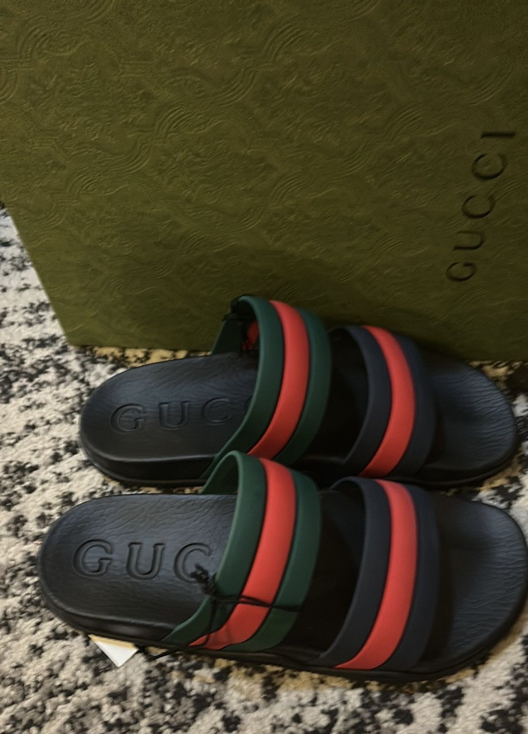 Gucci Gucci Agrado GRG Rubber Slide Sandal size 8 Size US 8 / EU 41 - 1 Thumbnail
