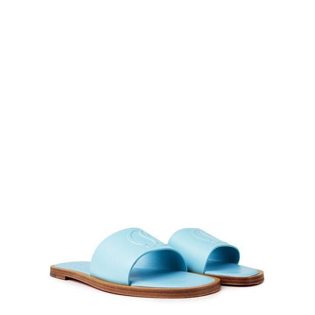 Christian Louboutin Cl Embossed Leather Mules Size US 6 / IT 36 - 4 Thumbnail