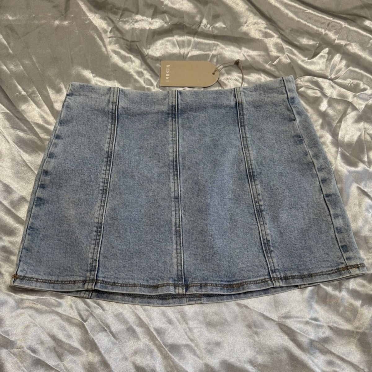 Other Meshki Hollis Denim Mini Skirt Size 28" / US 6 / IT 42 - 4 Thumbnail