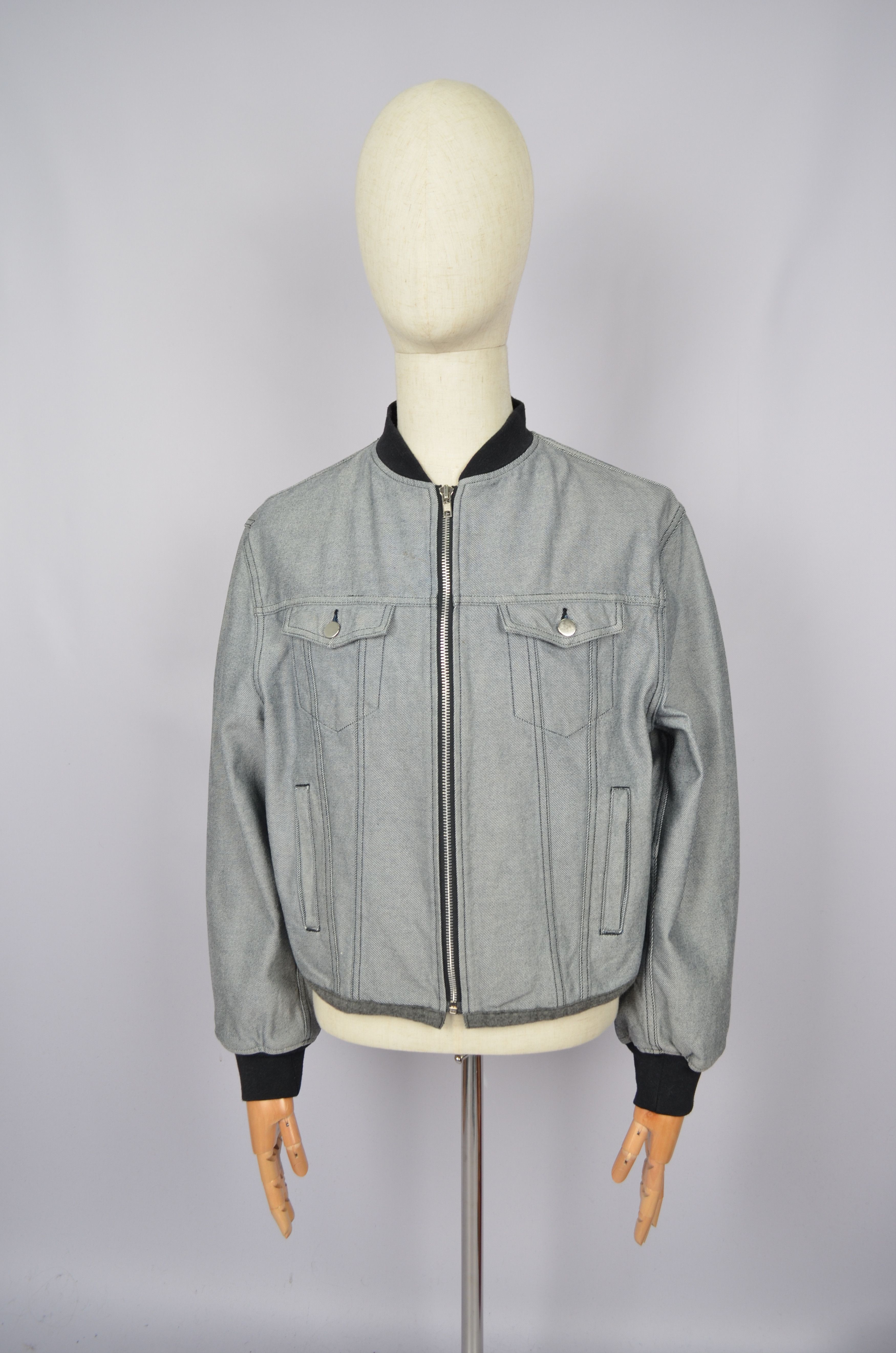 Comme des Garcons × Japanese Brand × Vintage Vintage Comme Des Garcons Homme Plus Denim Jacket Bomber M Size US M / EU 48-50 / 2 - 9 Thumbnail